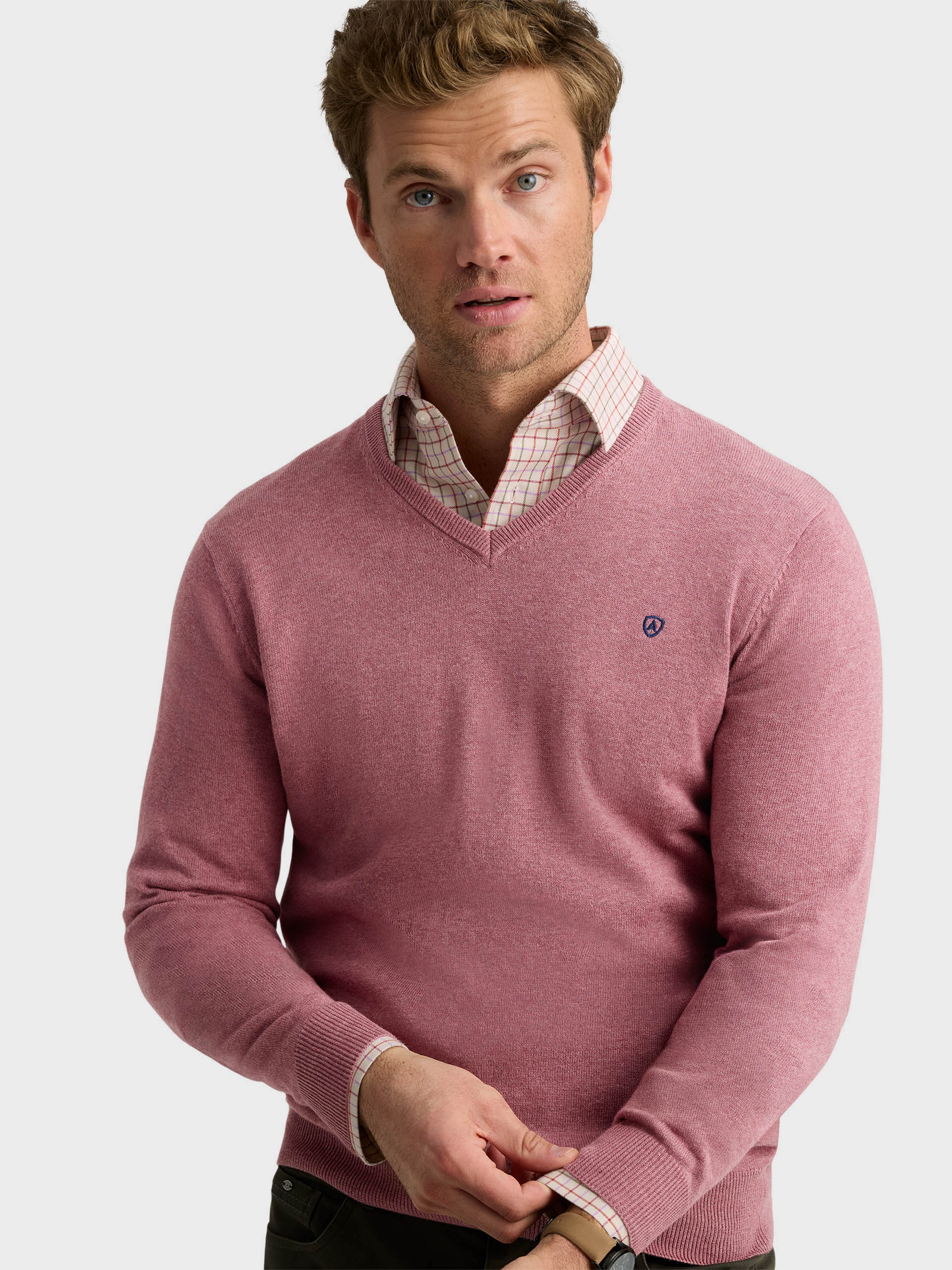 JERSEY V-NECK TRENDY ROSA