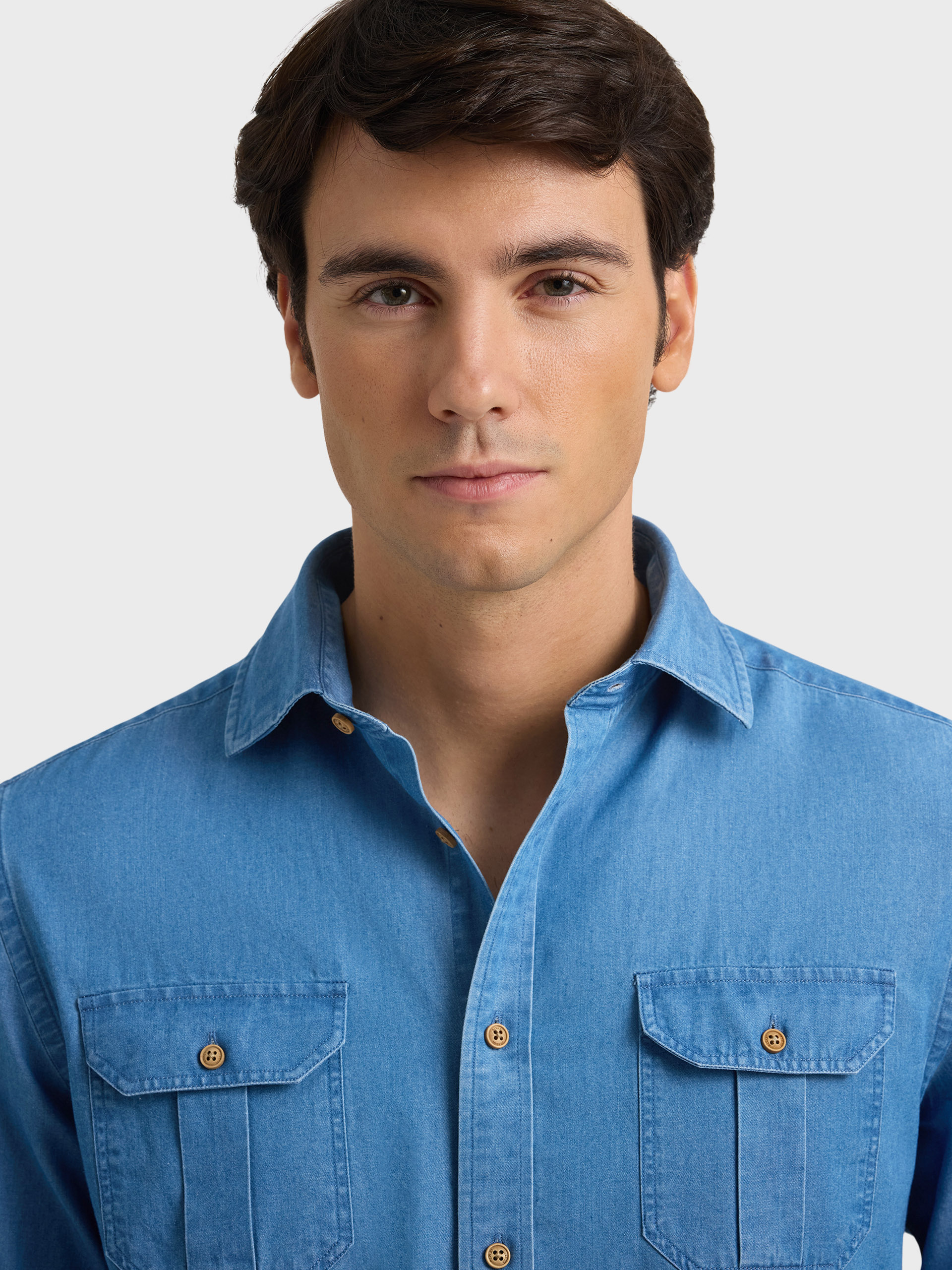CAMISA DENIM BOLSILLOS