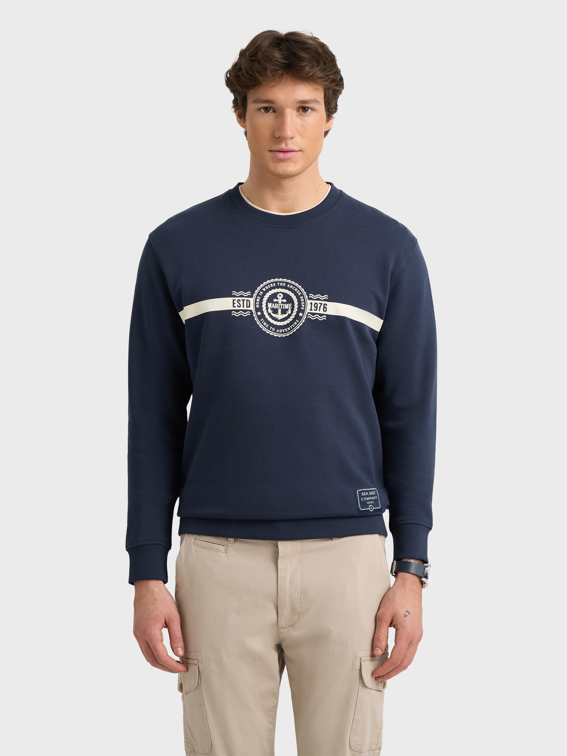 SUDADERA MARITIME AZUL MARINO