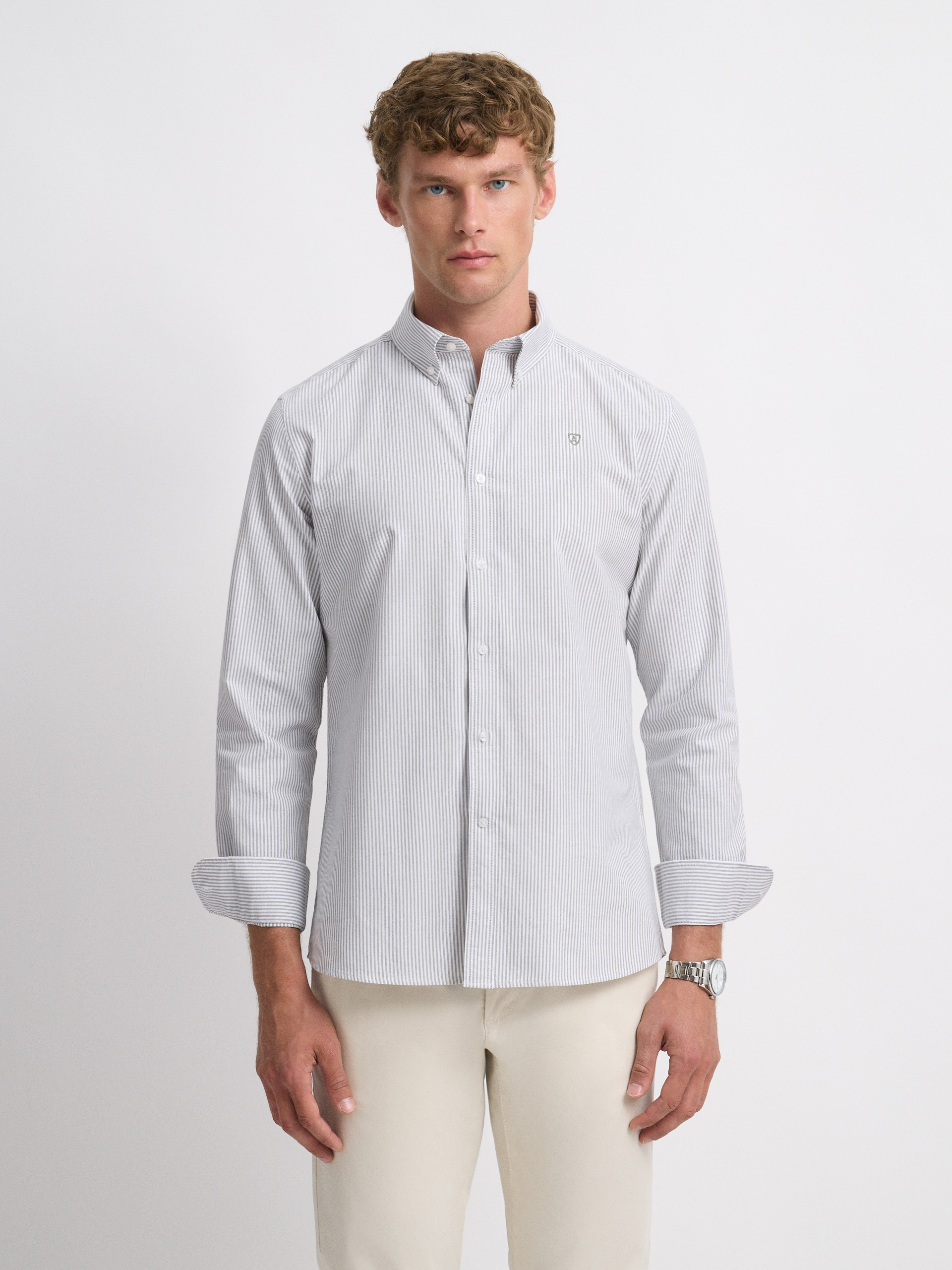 CAMISA OXFORD STRIPES VERDE
