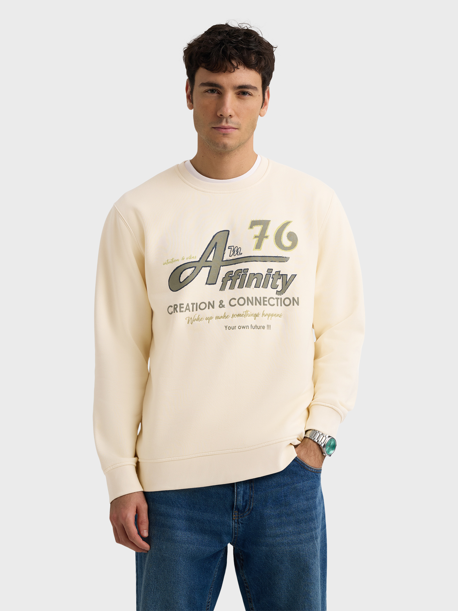 SUDADERA AFFINITY BEIGE