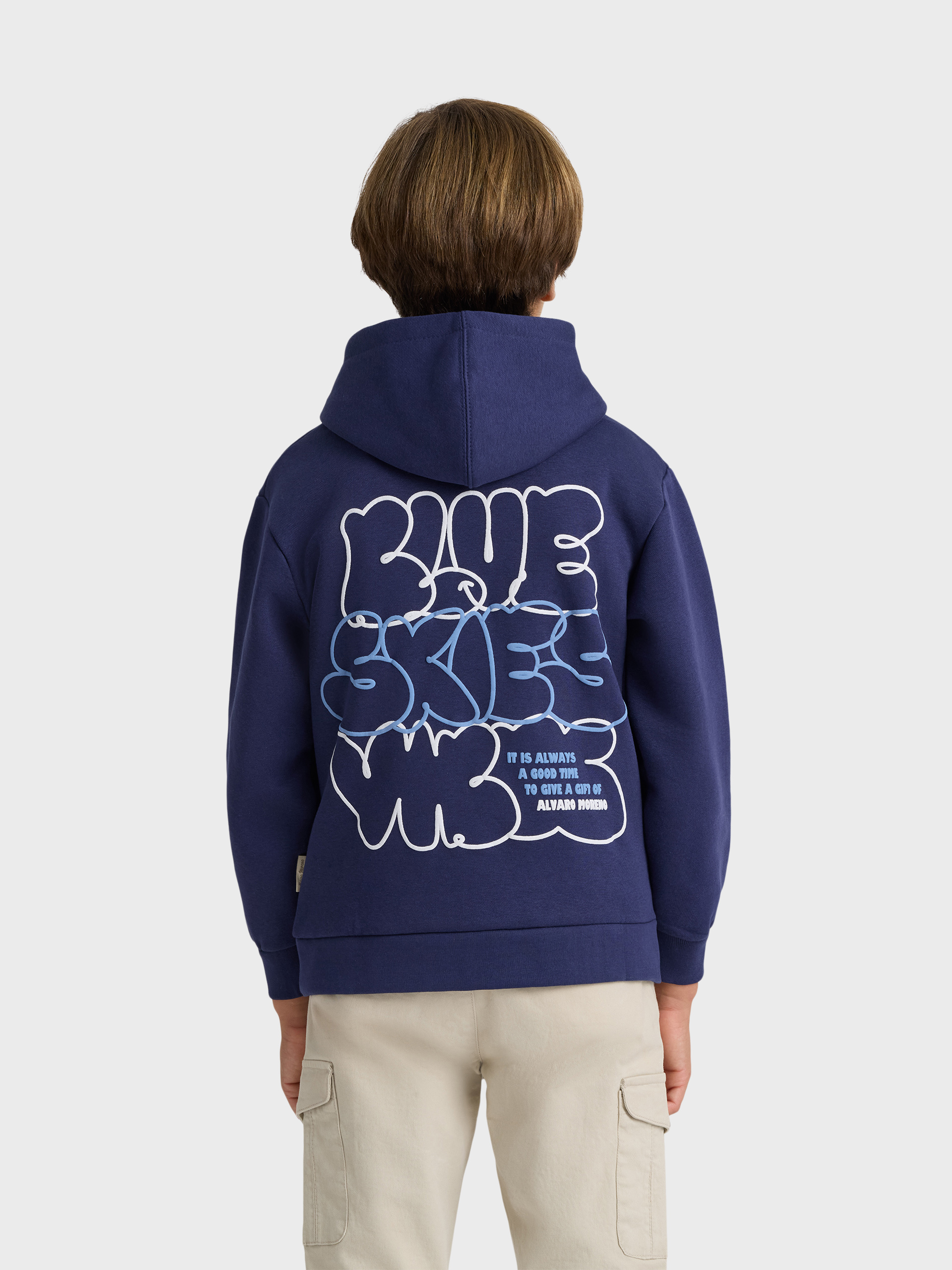 SUDADERA SKIES KIDS AZUL MARINO