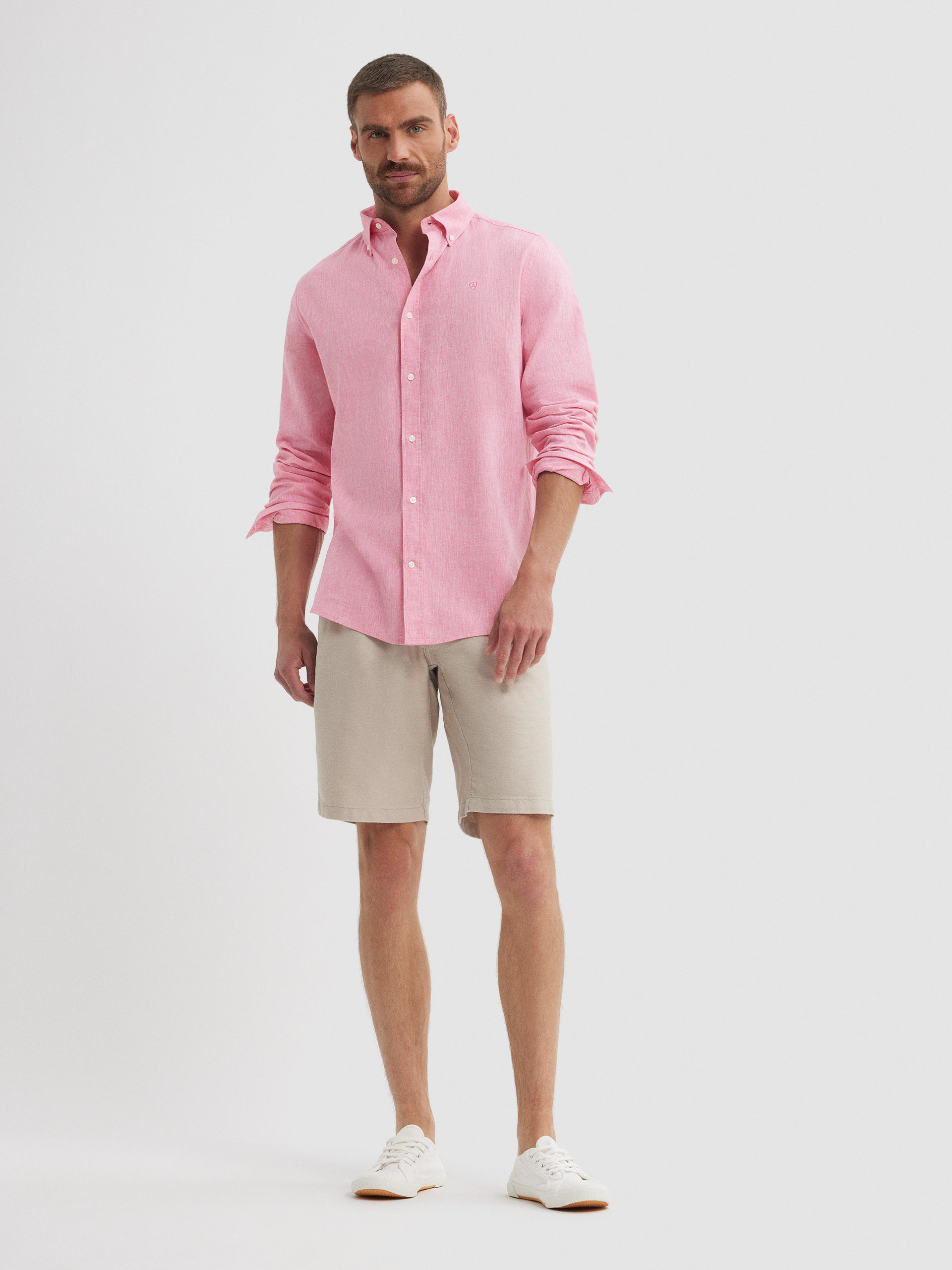 CAMISA LINO C. BOTON