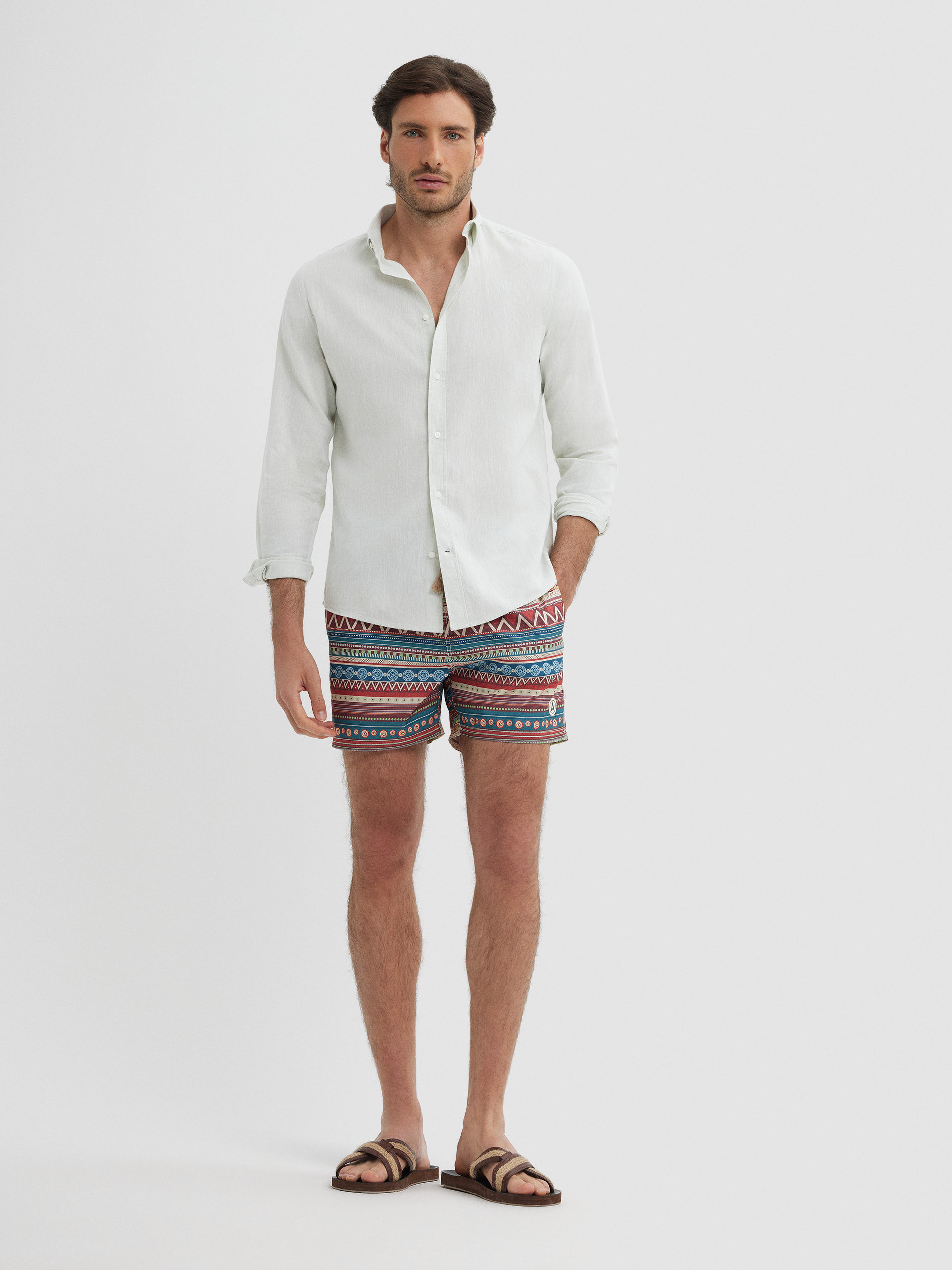 CAMISA LINO C. BOTON