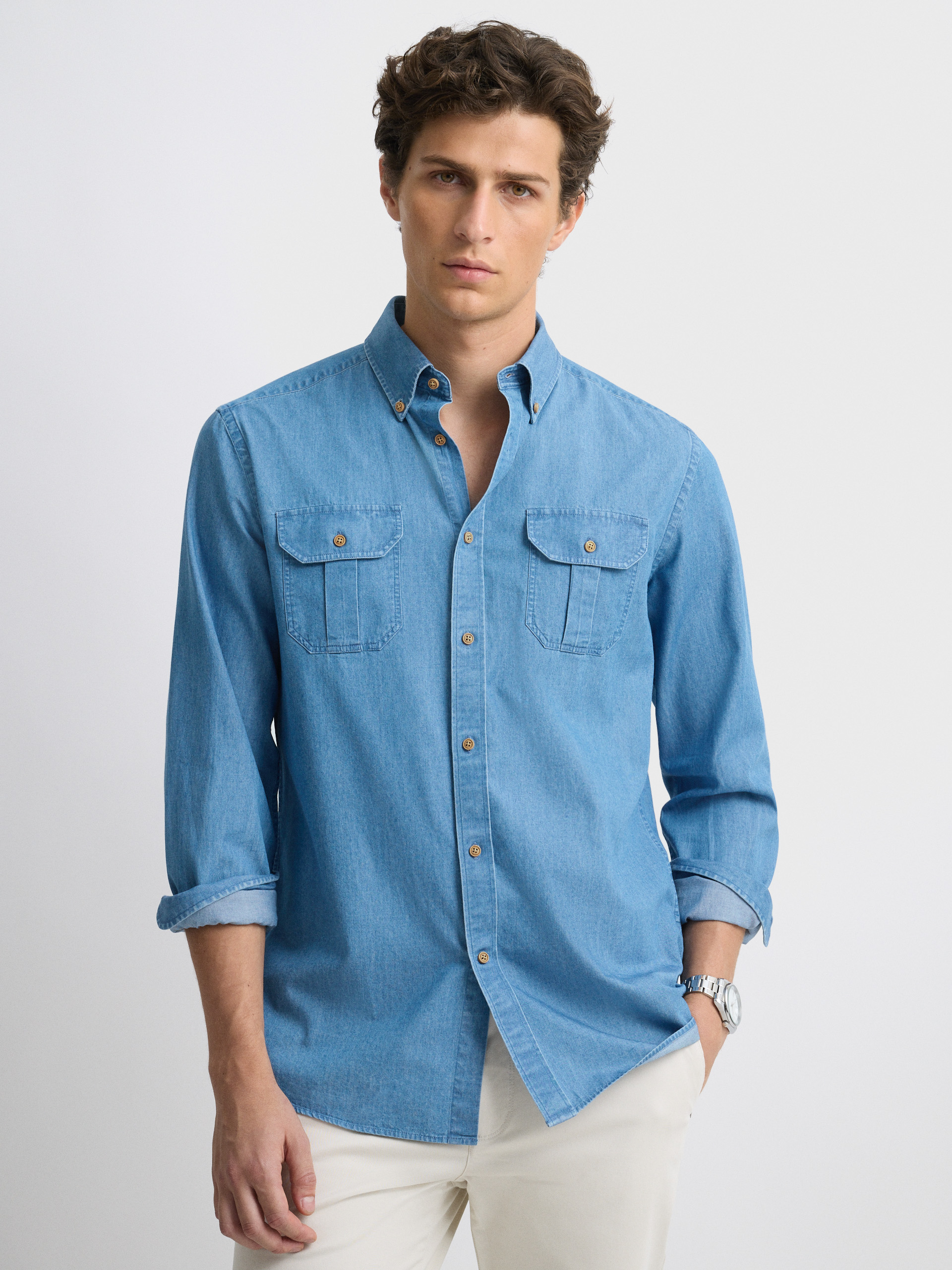CAMISA DENIM BOLSILLOS