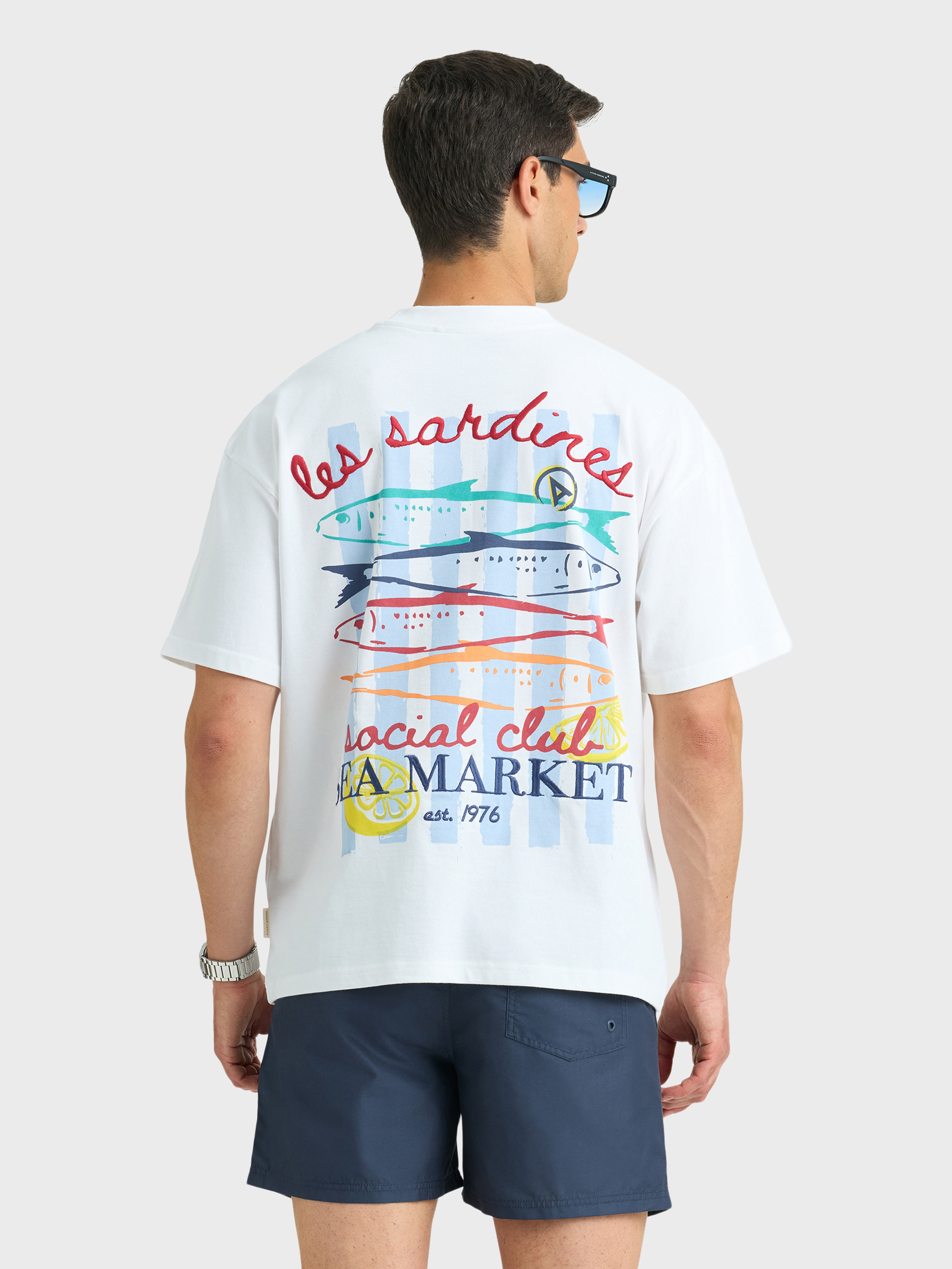 CAMISETA SARDINES BLANCO