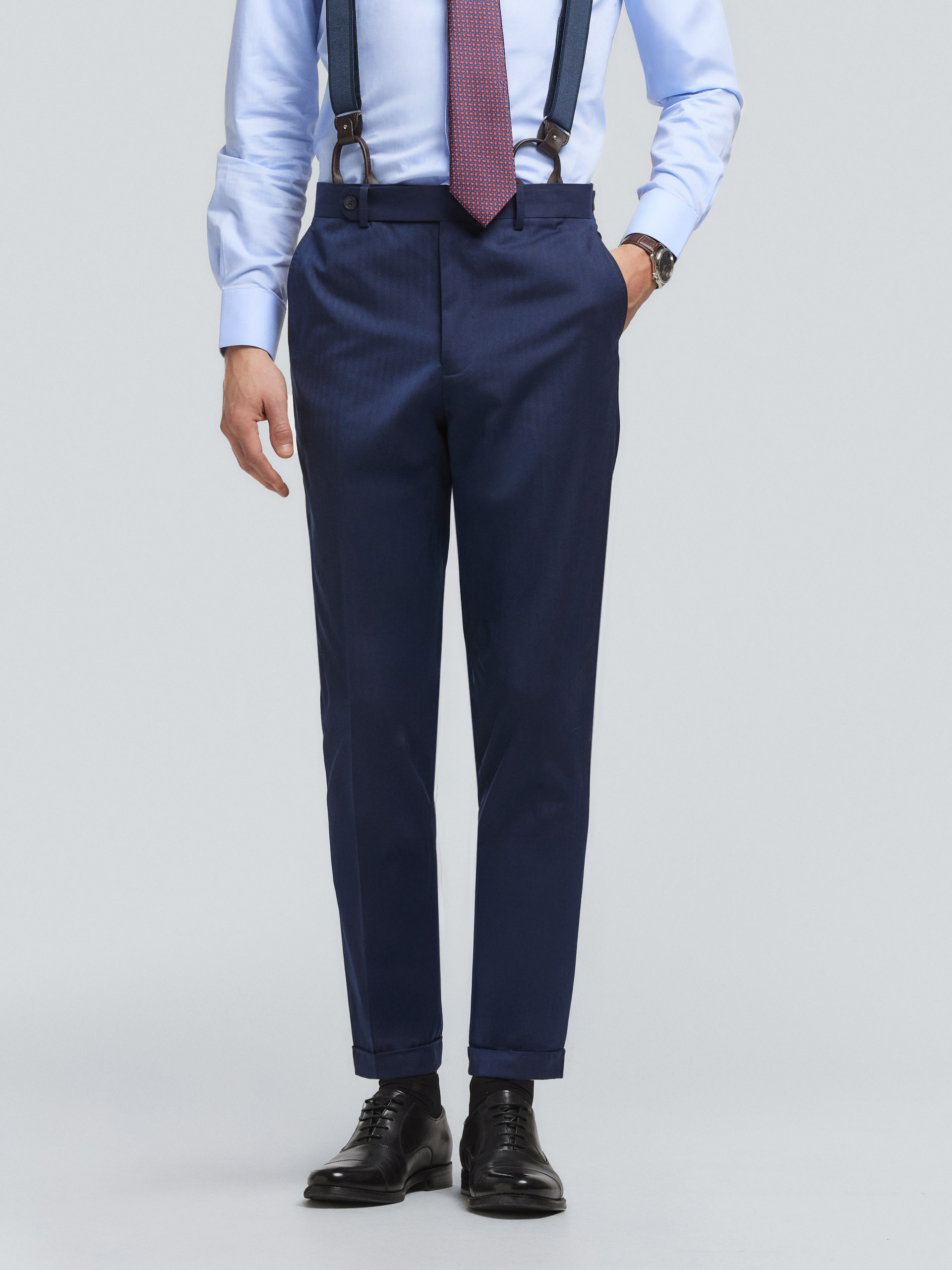 PANTALON NAPOLI ESPIGA AZUL