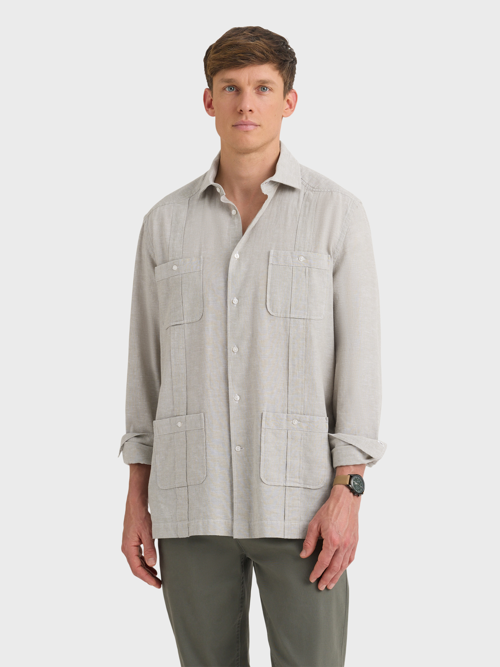 CUBANA LINO CHAMBRAY VERDE