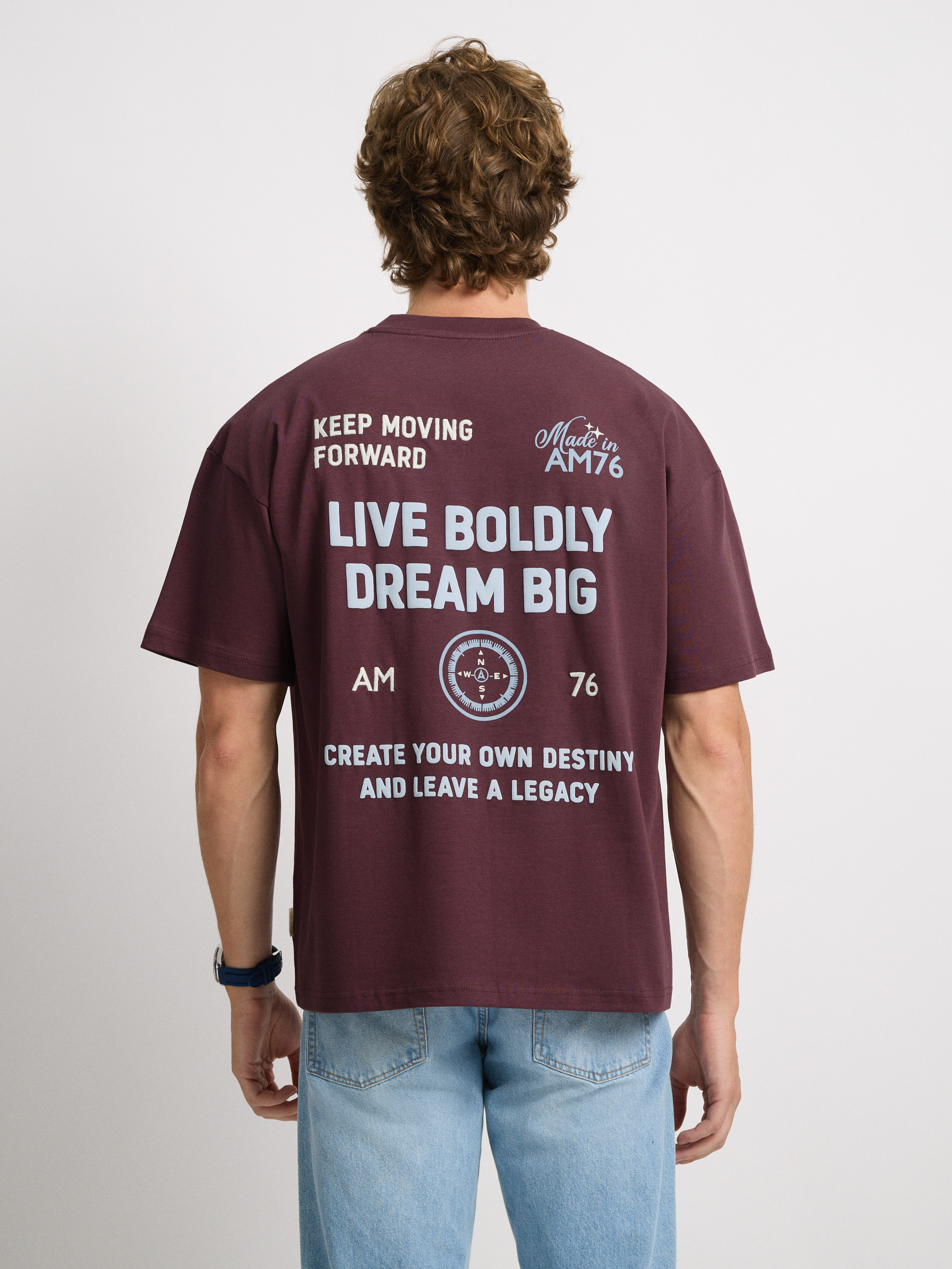 CAMISETA LIVE BURDEOS