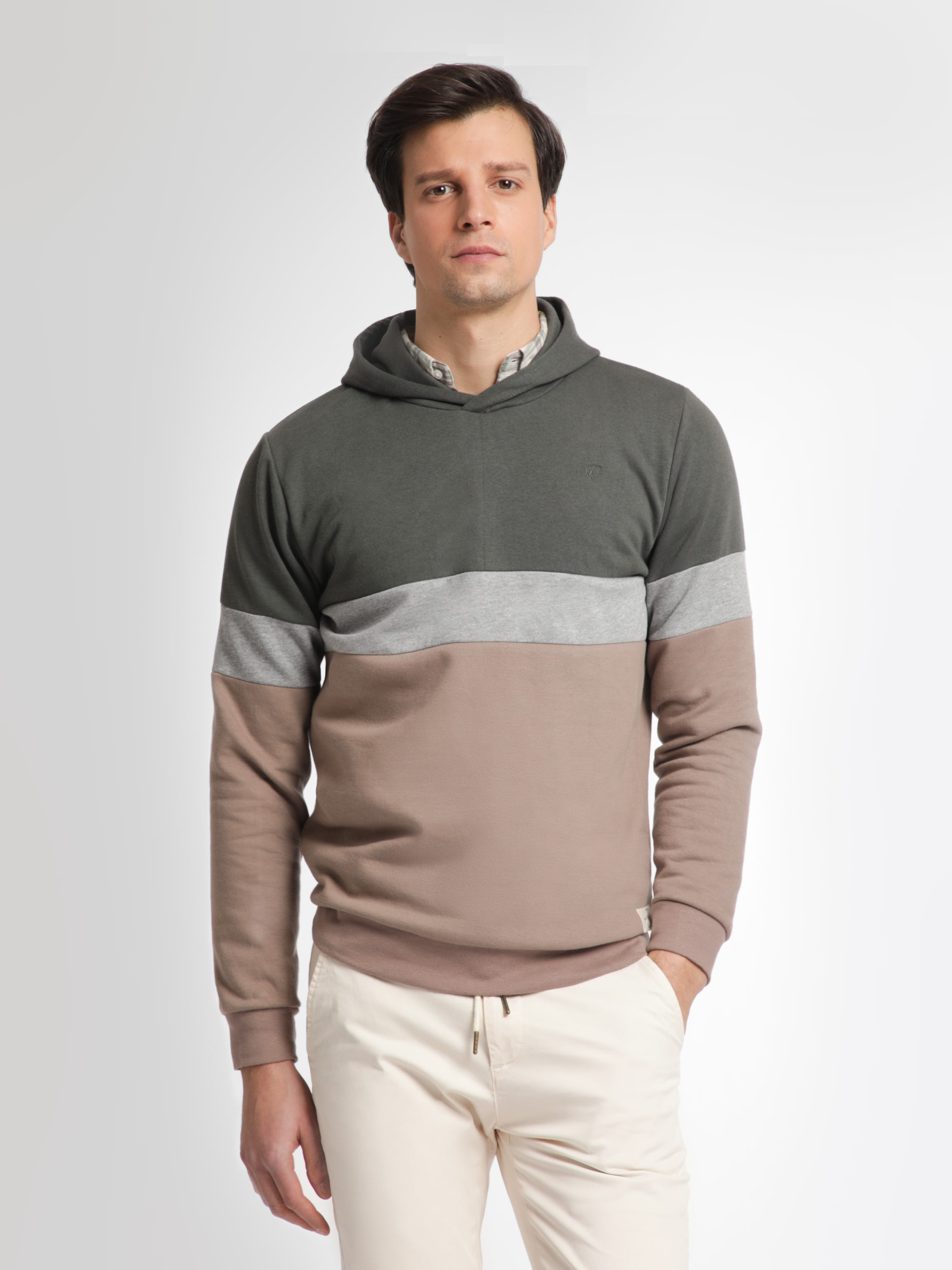 SUDADERA TRICOLOR VERDE