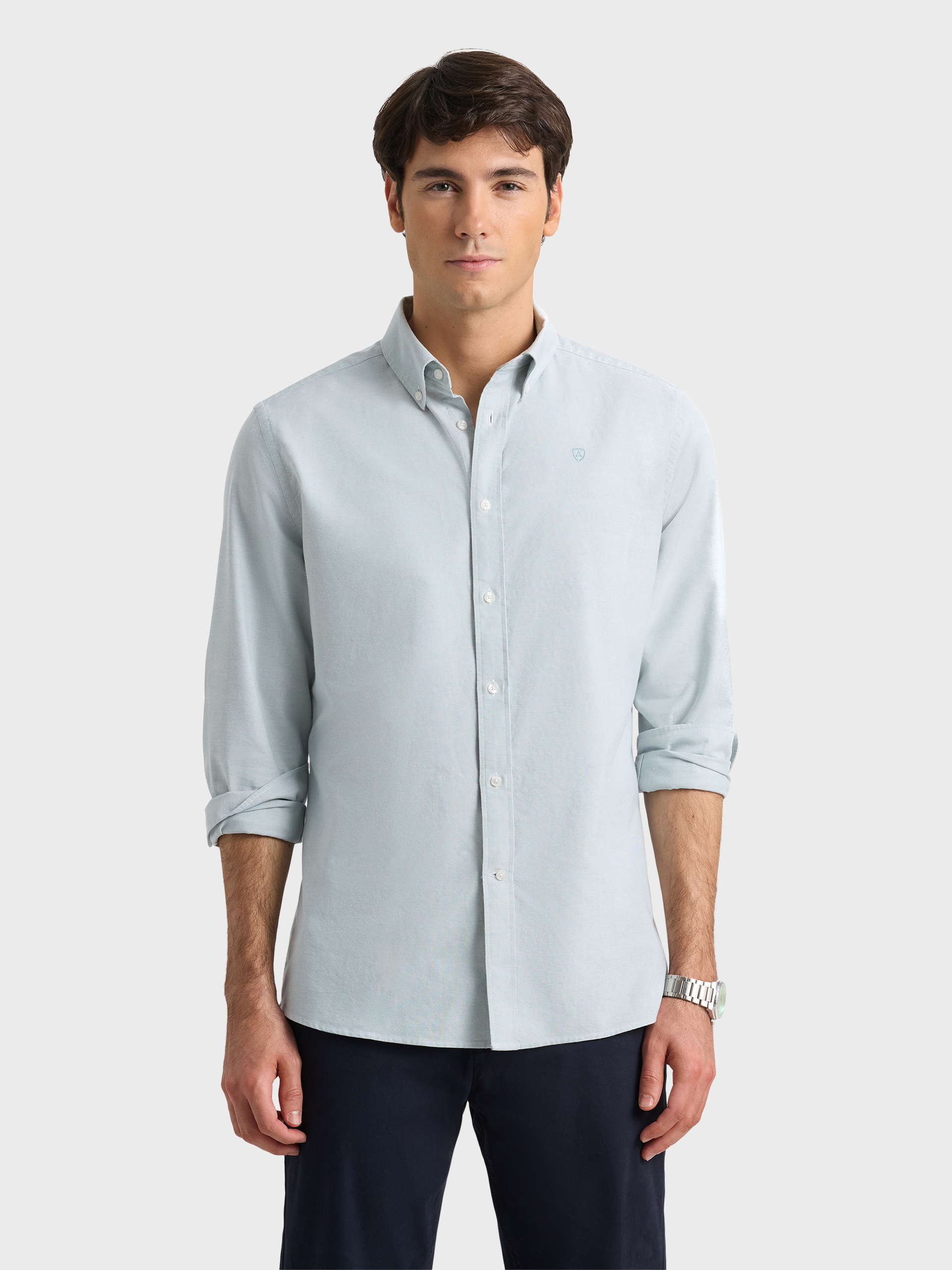 CAMISA OXFORD SOLID AZUL