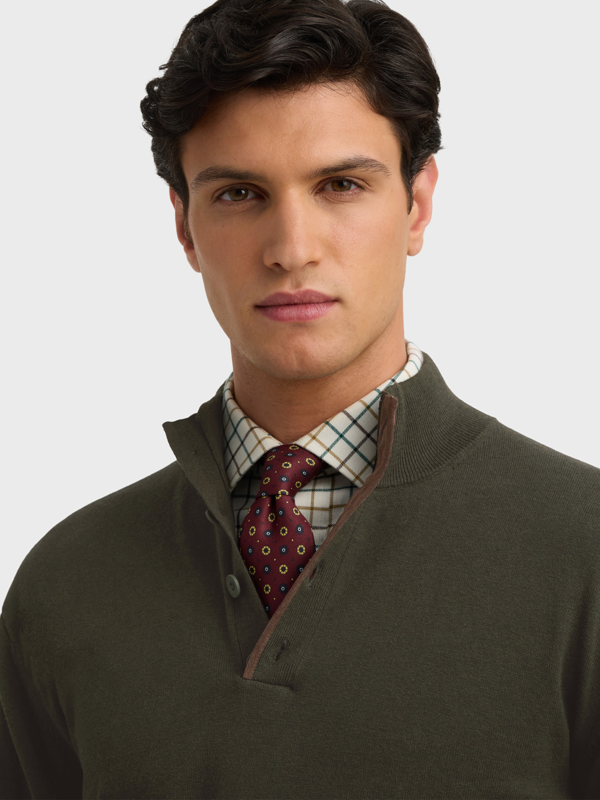 JERSEY BUTTON COLLAR