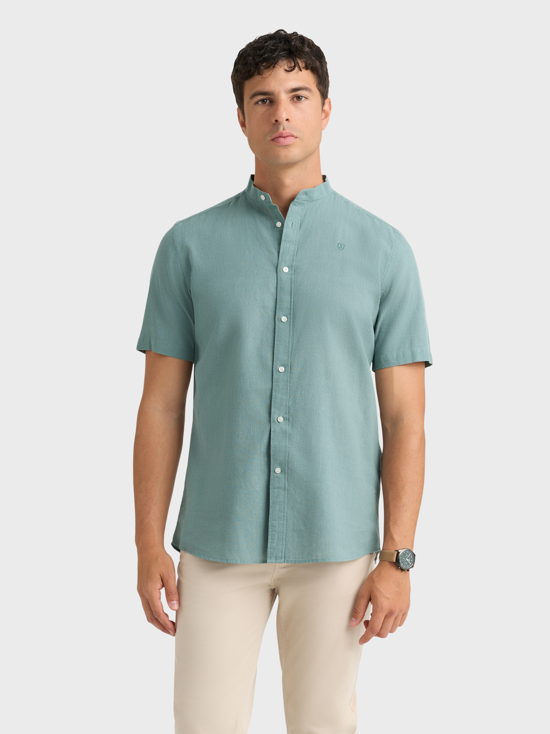 CAMISA LINO M.CORTA MAO