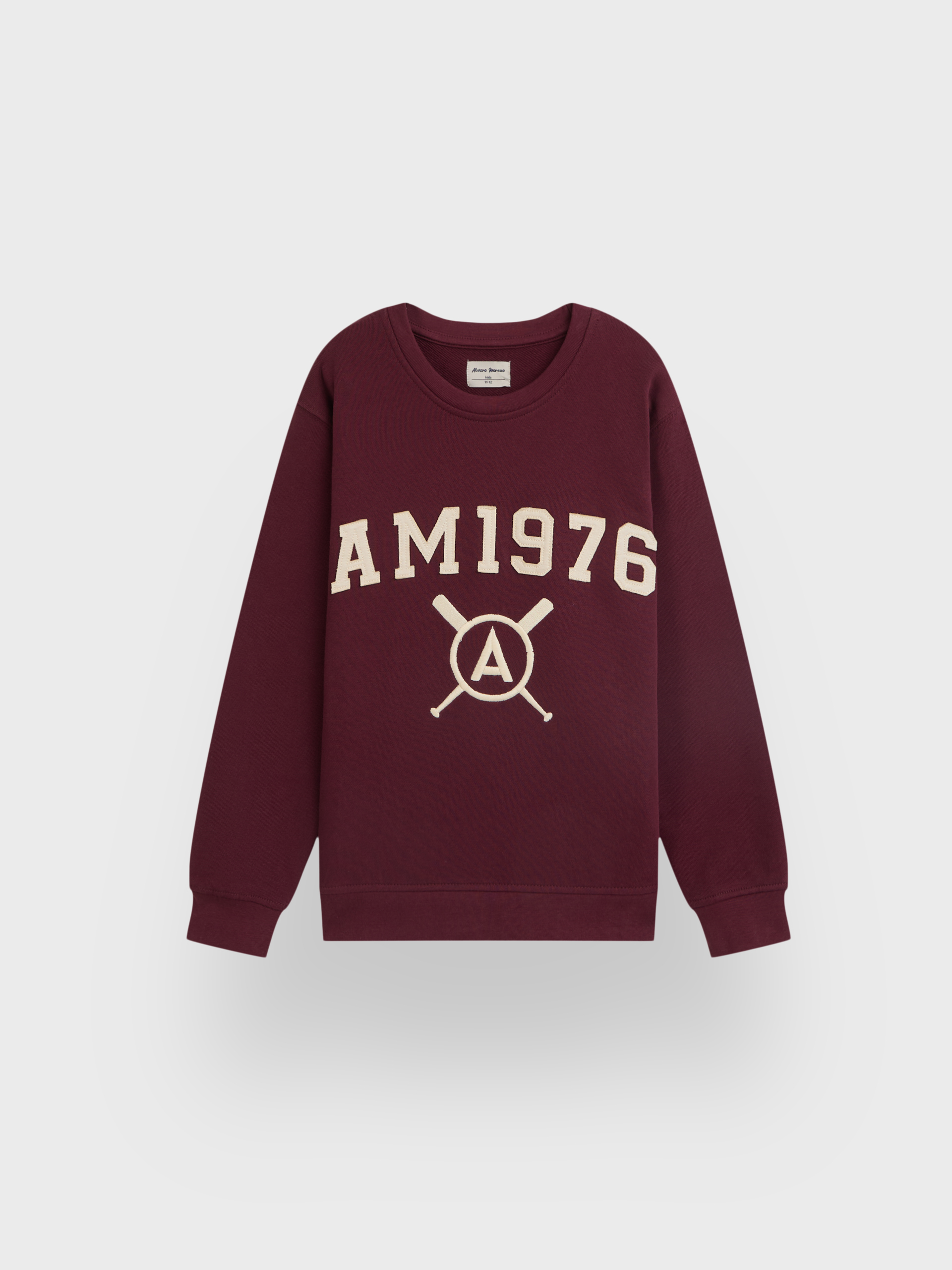 SUDADERA PATCH KIDS BURDEOS