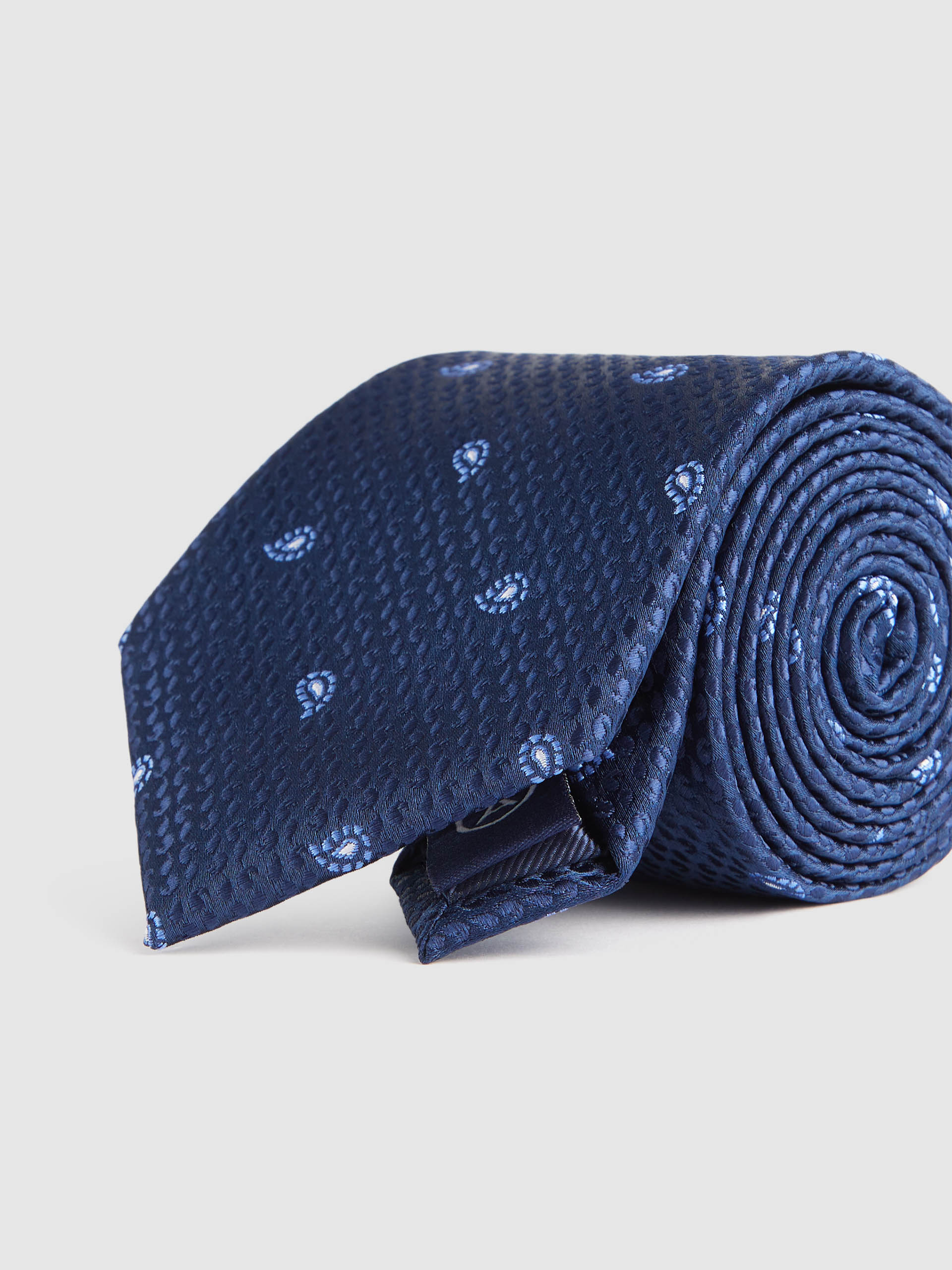 CORBATA JACQUARD MF AZUL MARINO