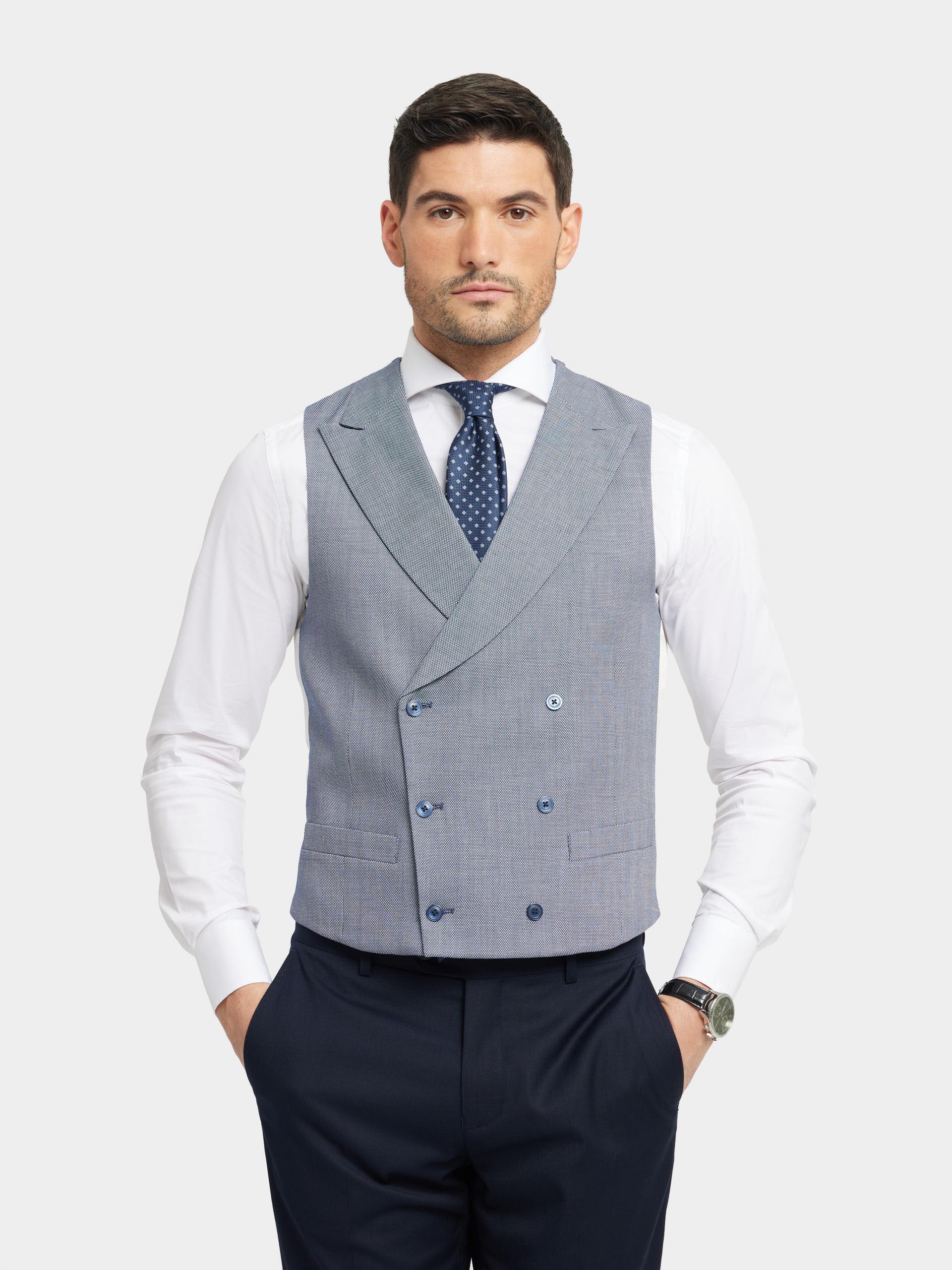 CHALECO OJO PERDIZ AZUL