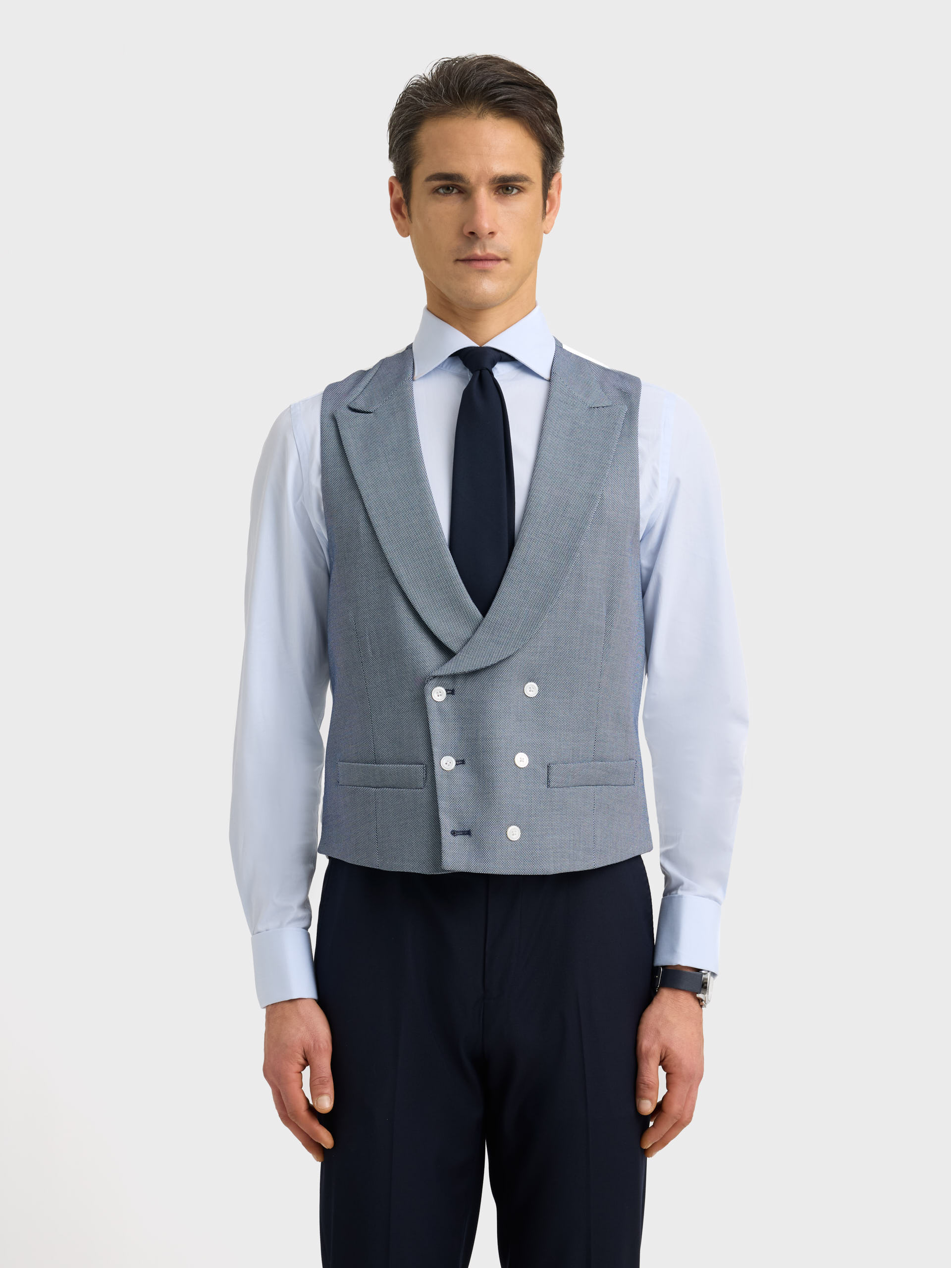 CHALECO OJO PERDIZ AZUL