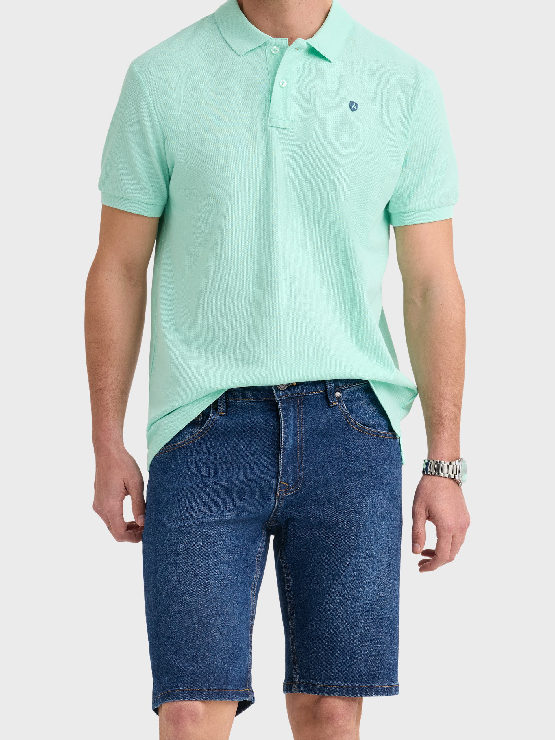 BERMUDA DENIM 5P AZUL MARINO