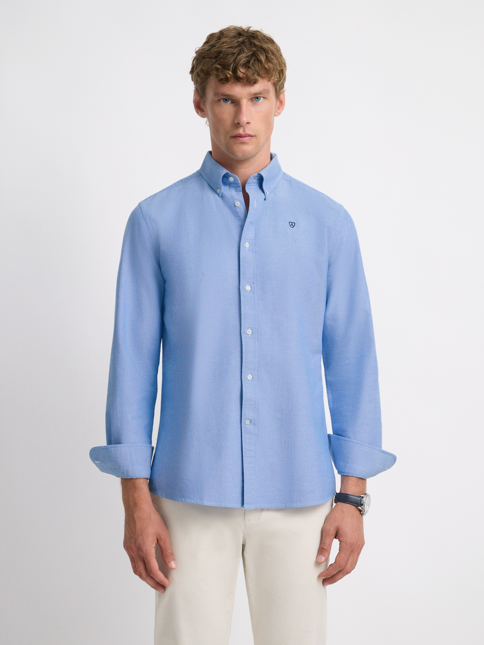 CAMISA OXFORD SOLID AZUL