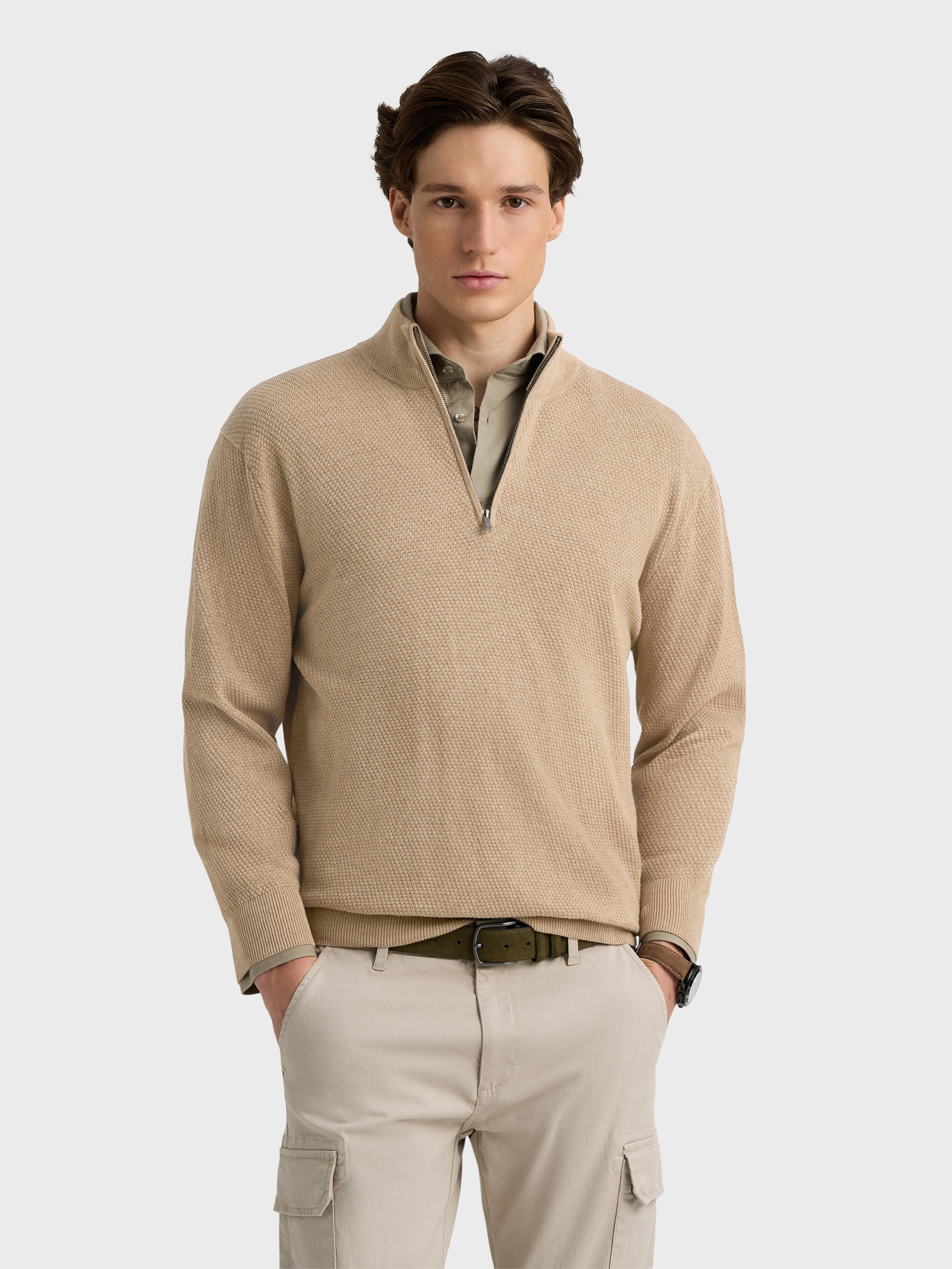 JERSEY CREMALLERA BEIGE