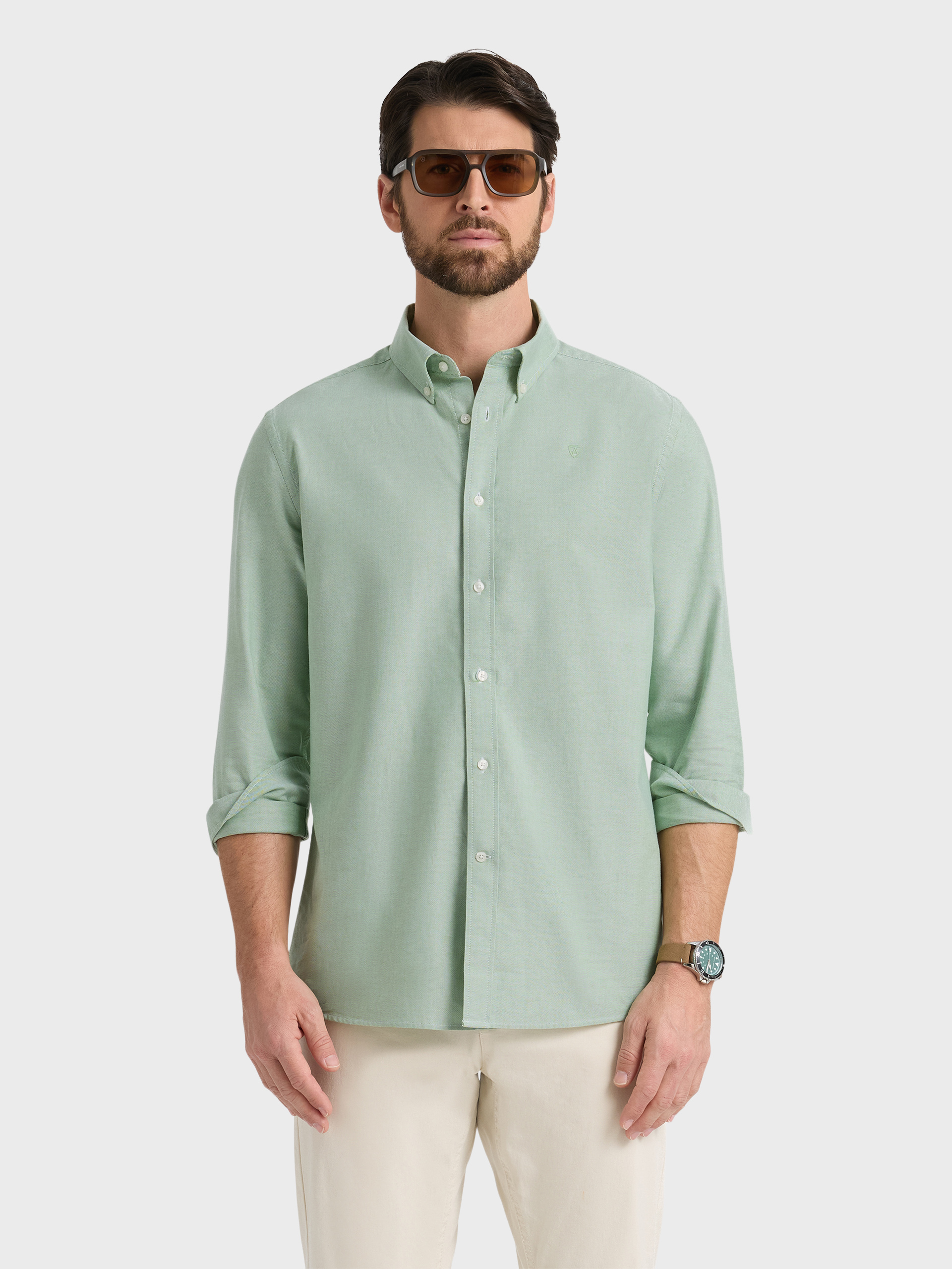 CAMISA OXFORD SOLID VERDE