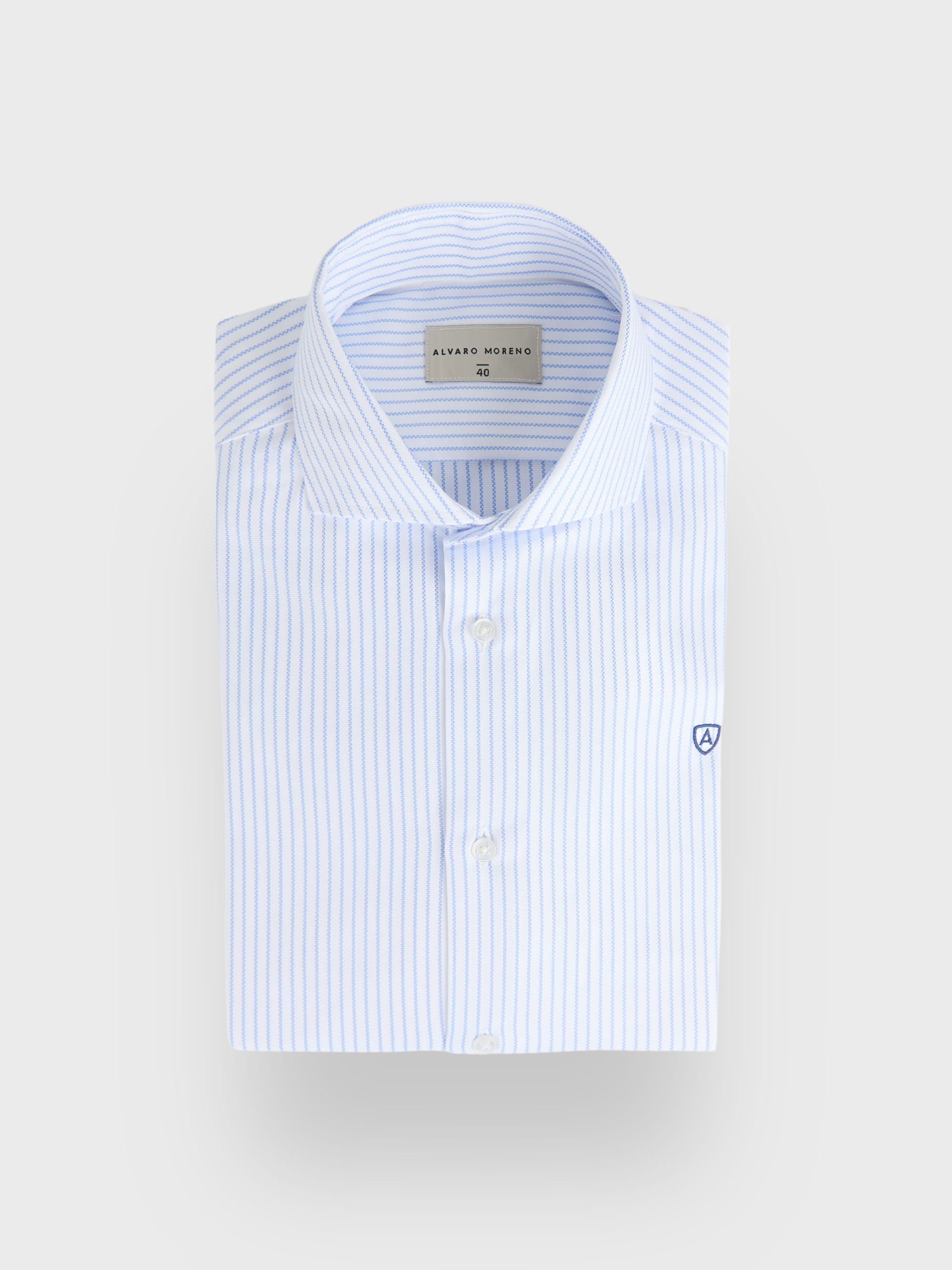 CAMISA DOBBY STRIPES CELESTE