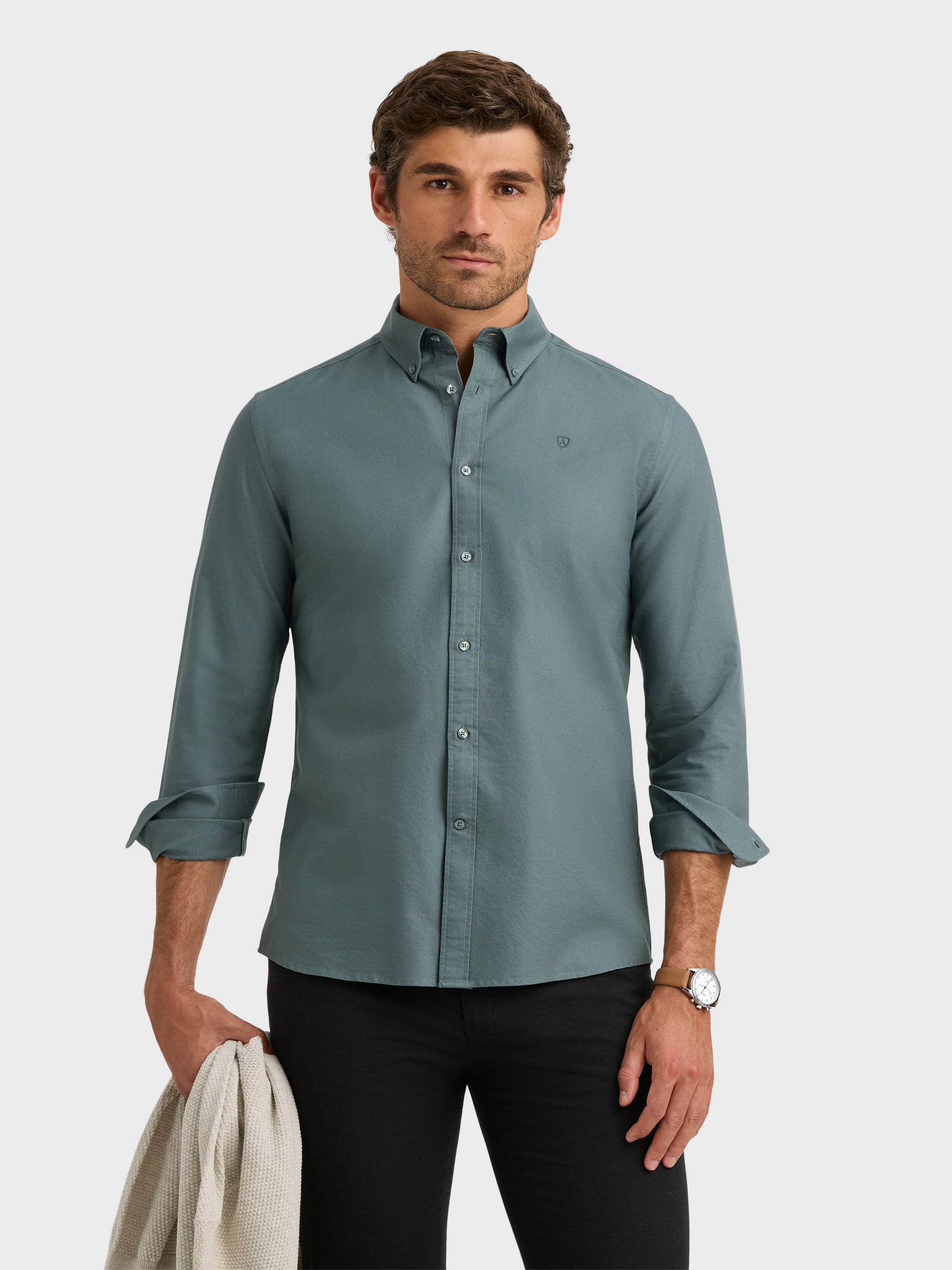 CAMISA OXFORD DARK AZUL