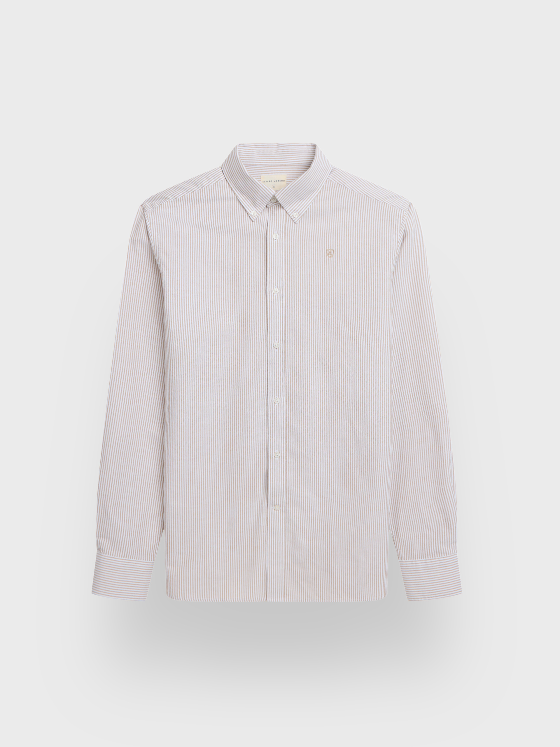 CAMISA OXFORD STRIPES CAMEL