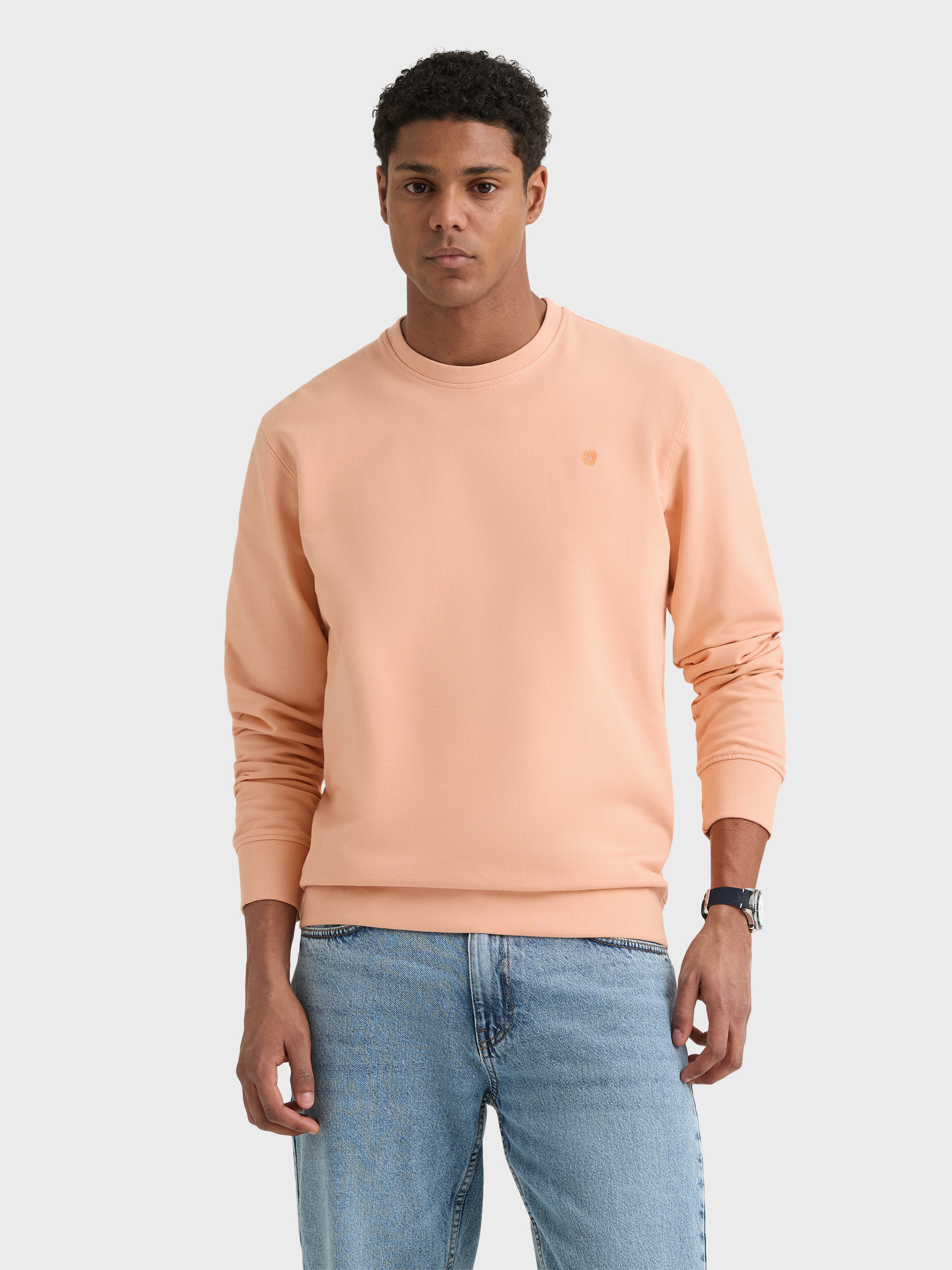 SUDADERA BASIC FANCY SALM&Oacute;N