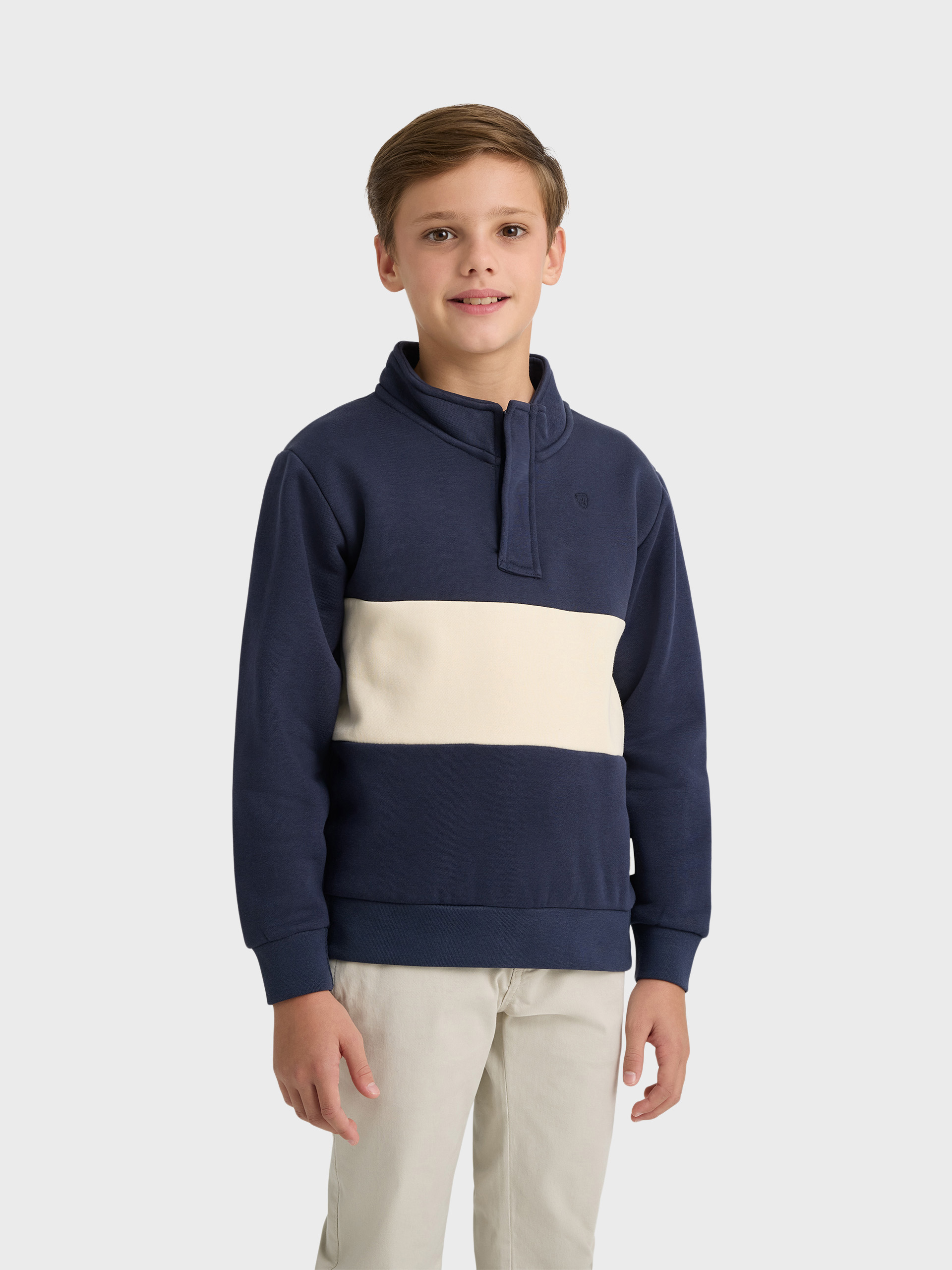 SUDADERA BRAXTON KIDS AZUL MARINO