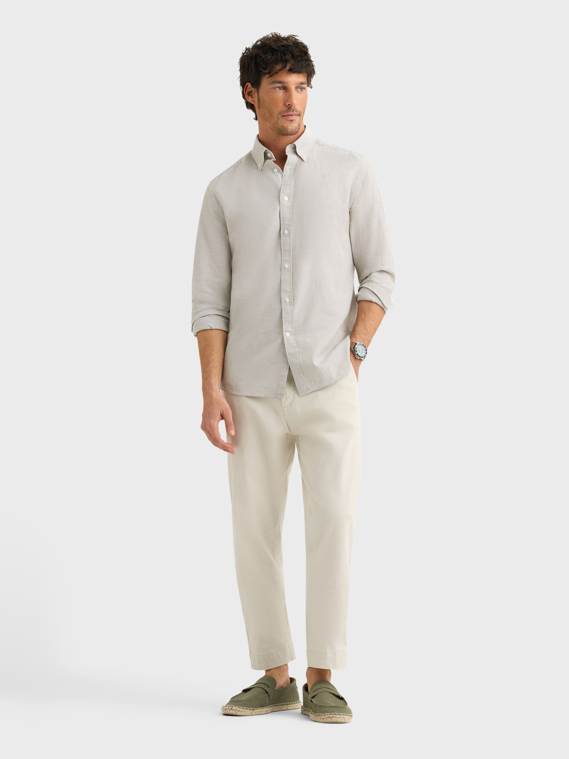 CAMISA LINO C.BOTON