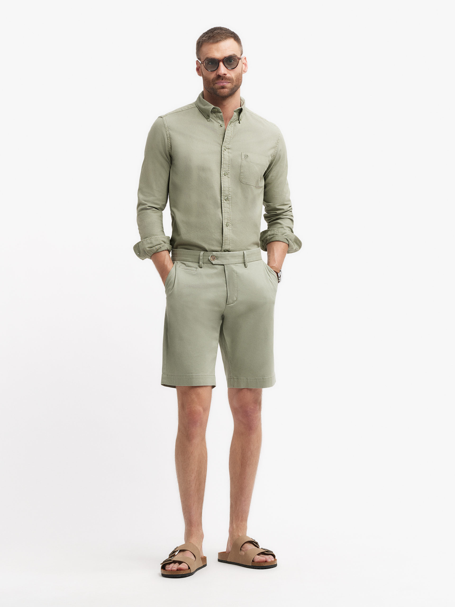 CAMISA OXFORD POCKET DYE VERDE