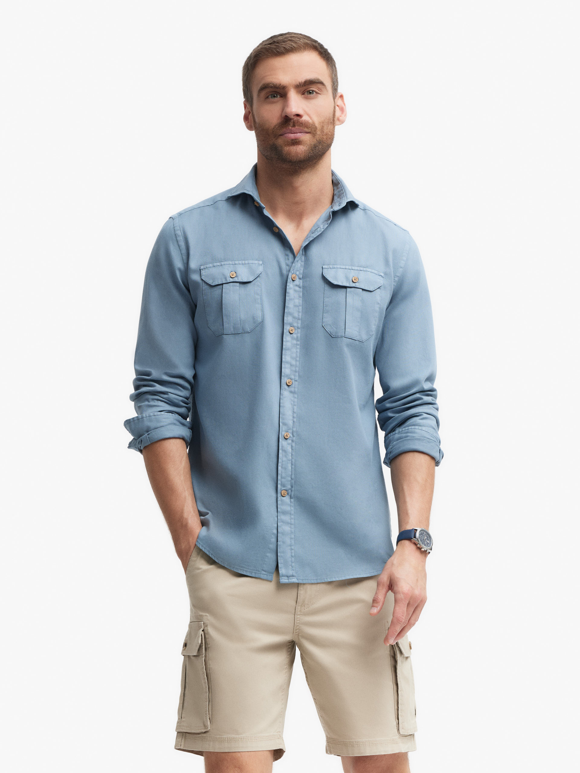 CAMISA PANAMA BOLSILLOS