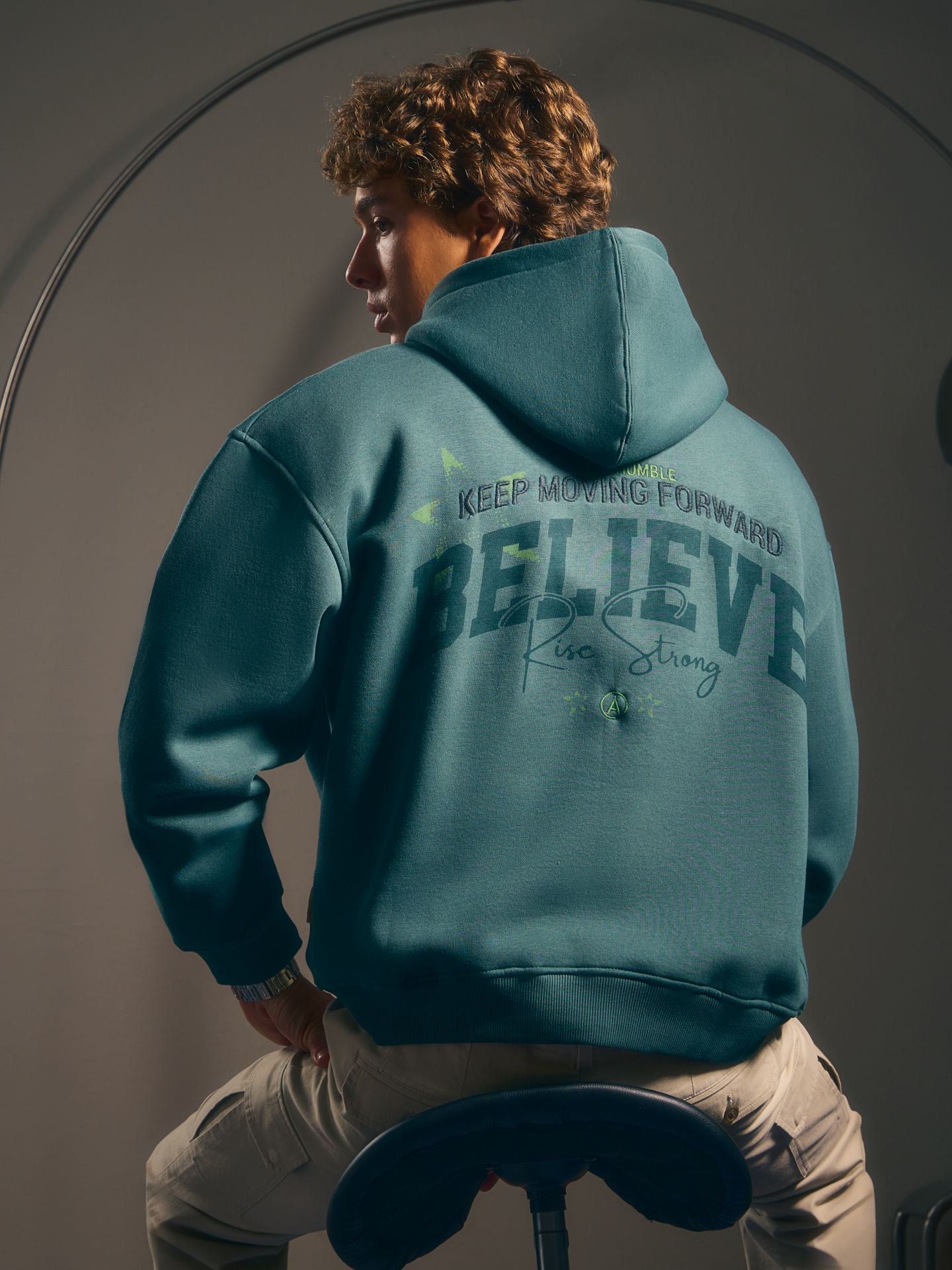 SUDADERA BELIEVE VERDE