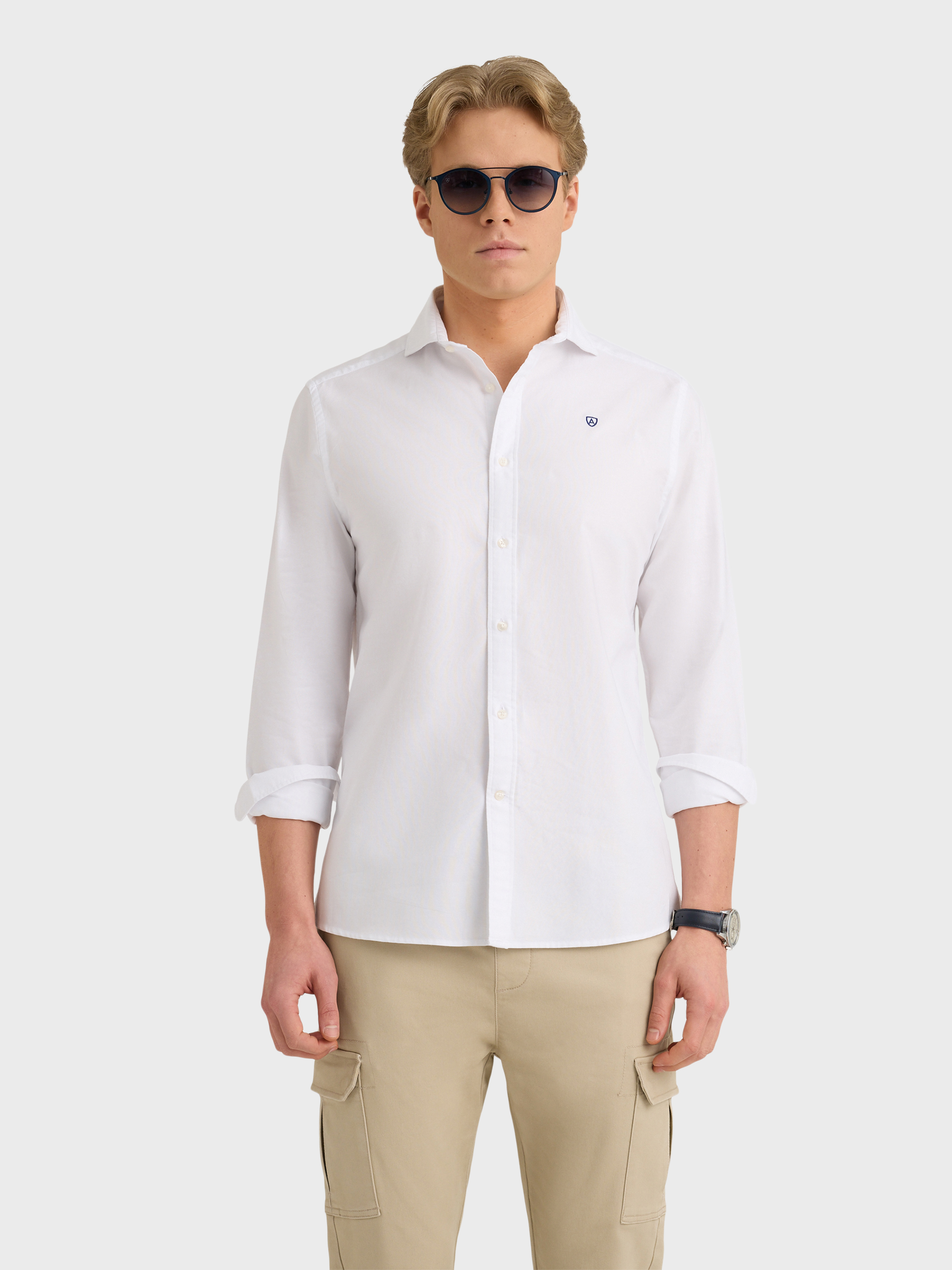 CAMISA OXFORD DYE TIE COLLAR BLANCO