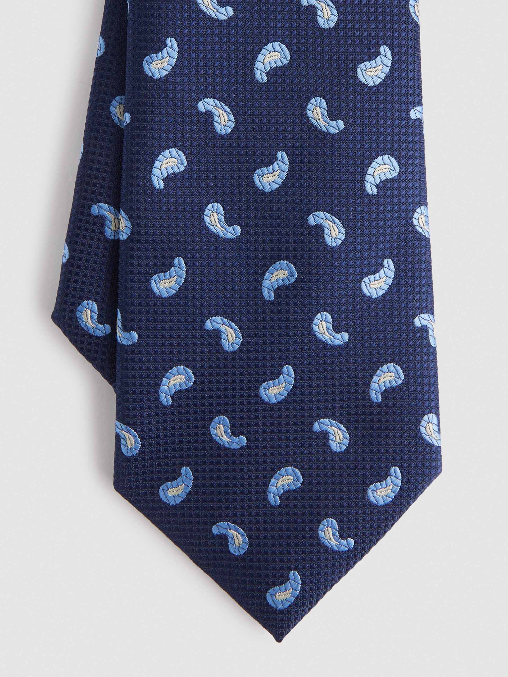 CORBATA JACQUARD MF AZUL MARINO