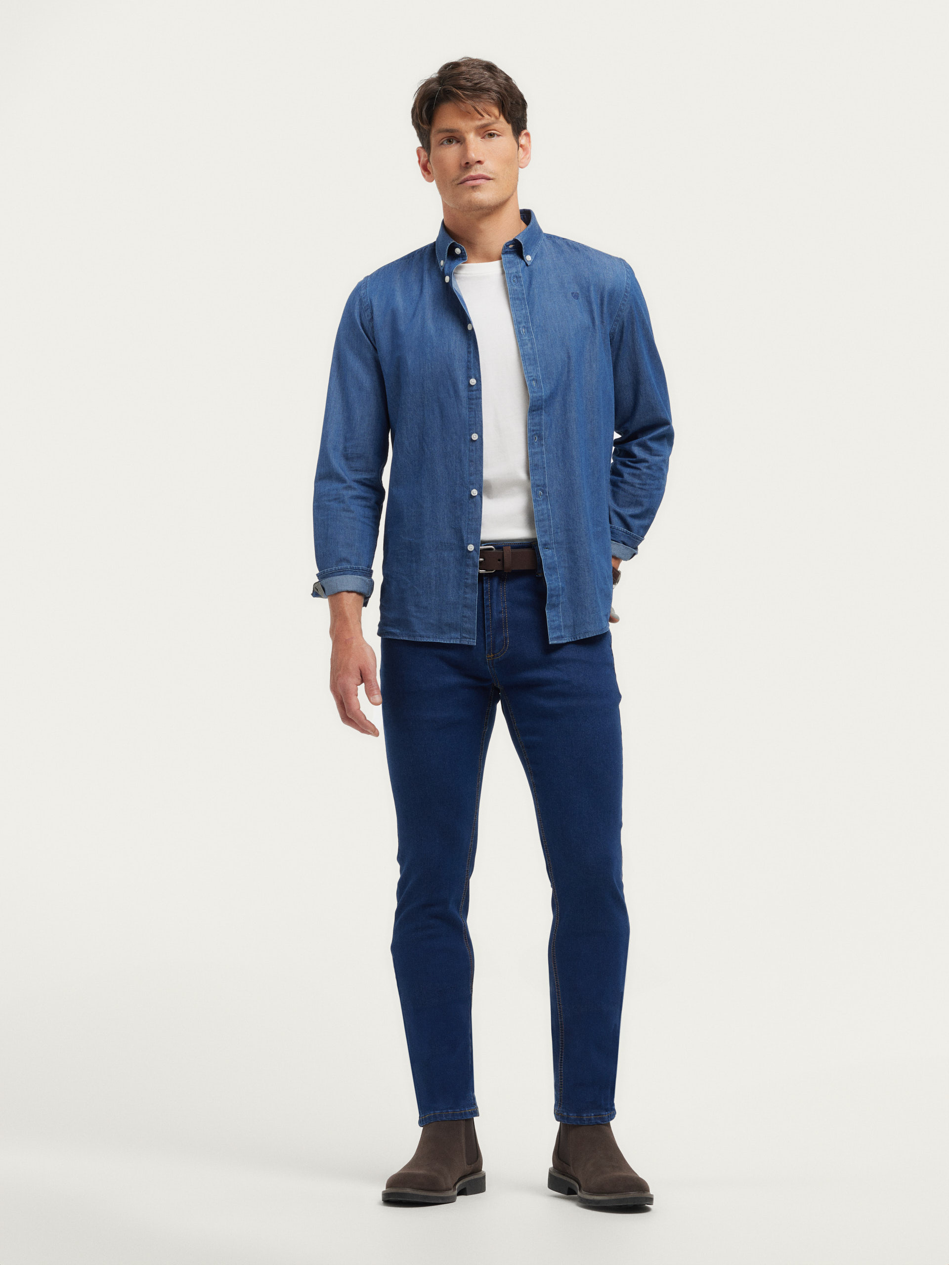 DENIM SLIM BASICO AZUL MARINO