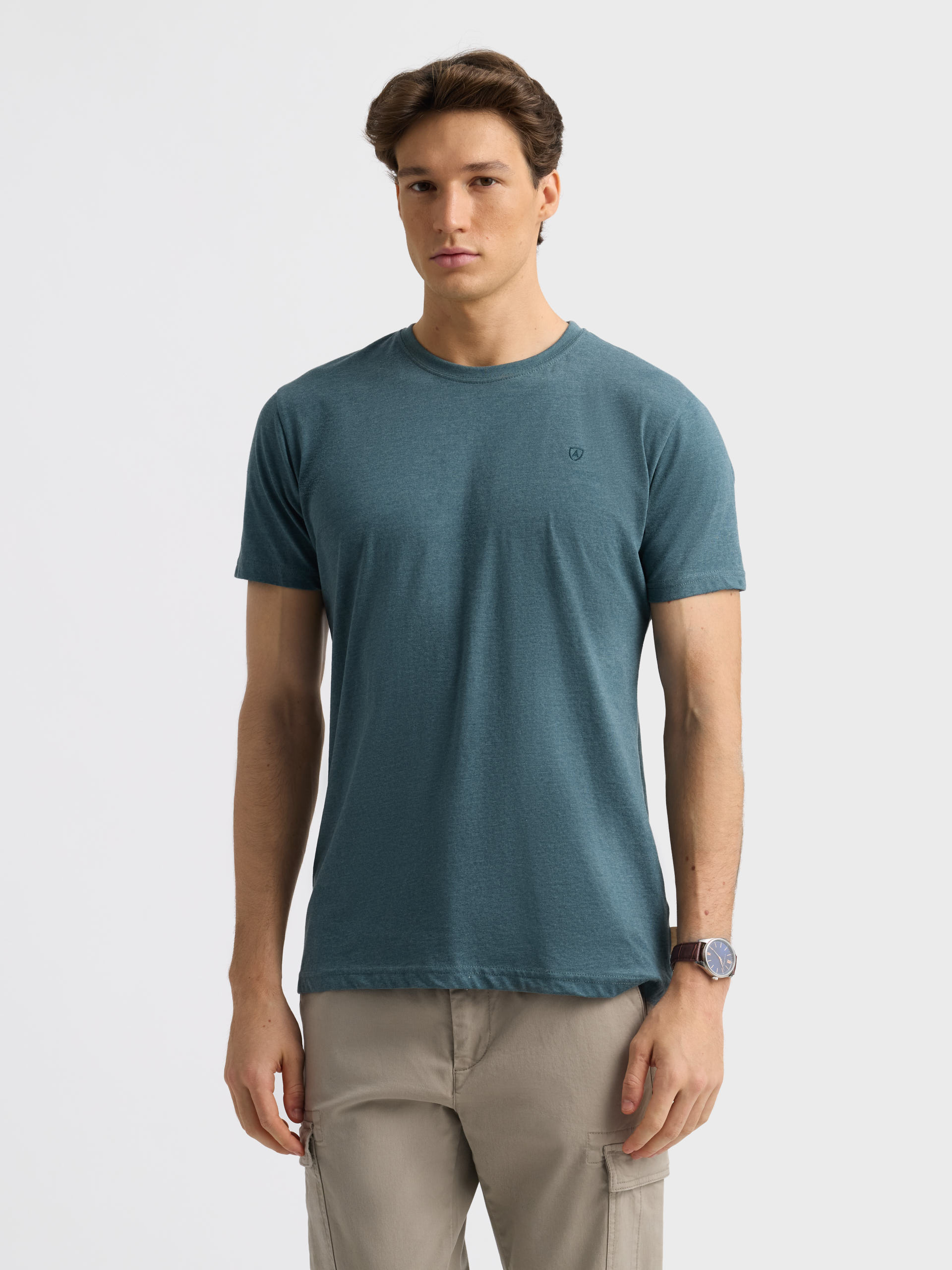 CAMISETA MELANGE AZUL