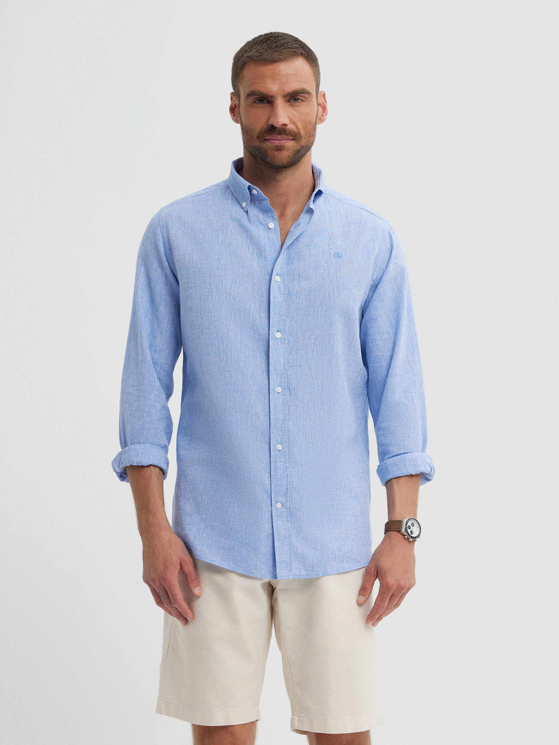 CAMISA LINO C. BOTON