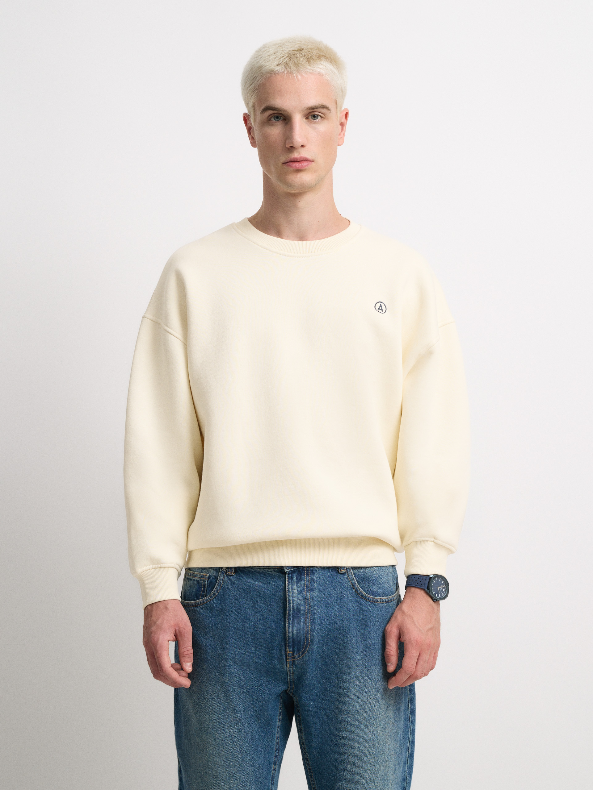 SUDADERA BASICA OVERSIZE CRUDO
