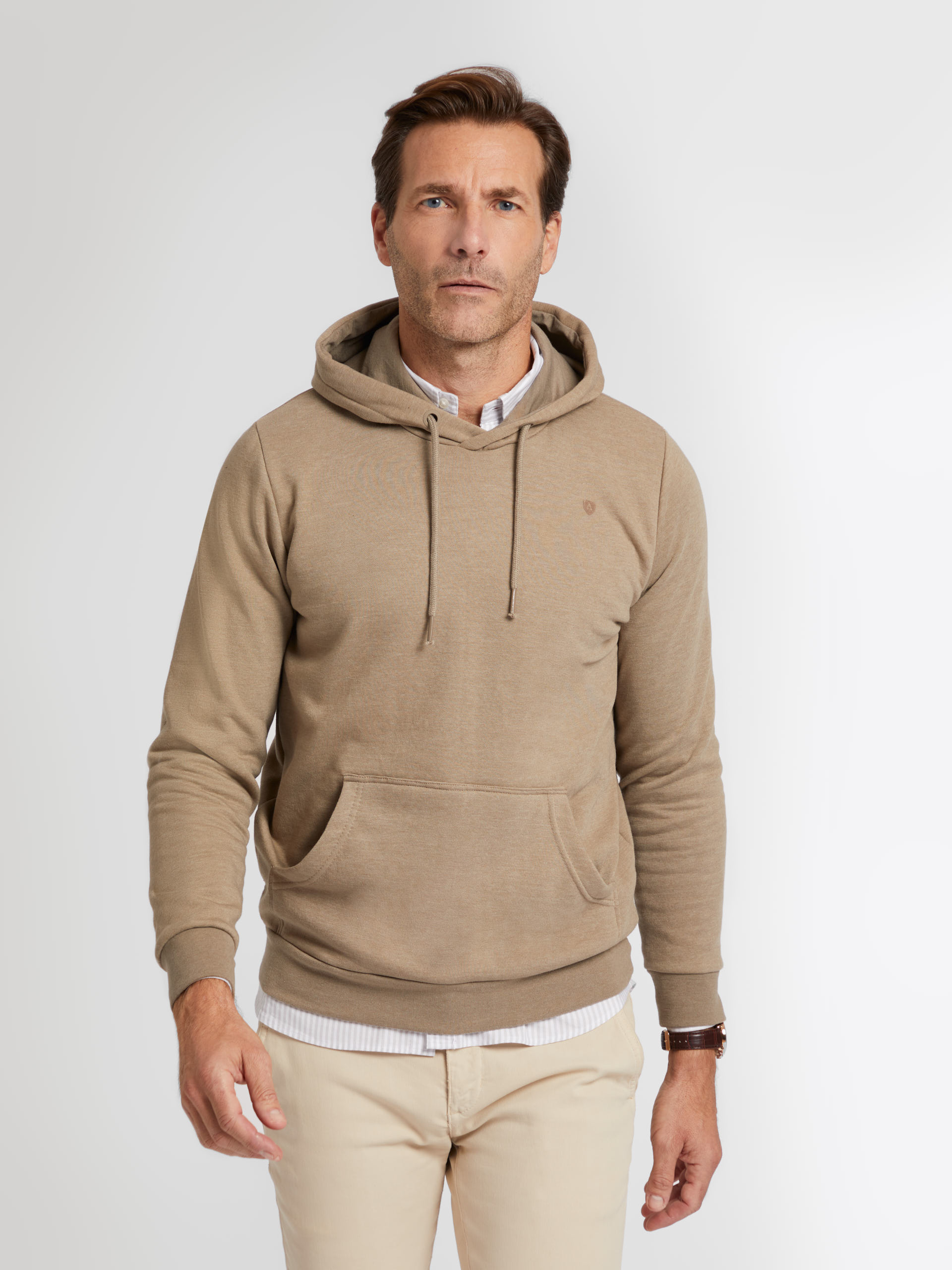 SUDADERA MELANGE BEIGE
