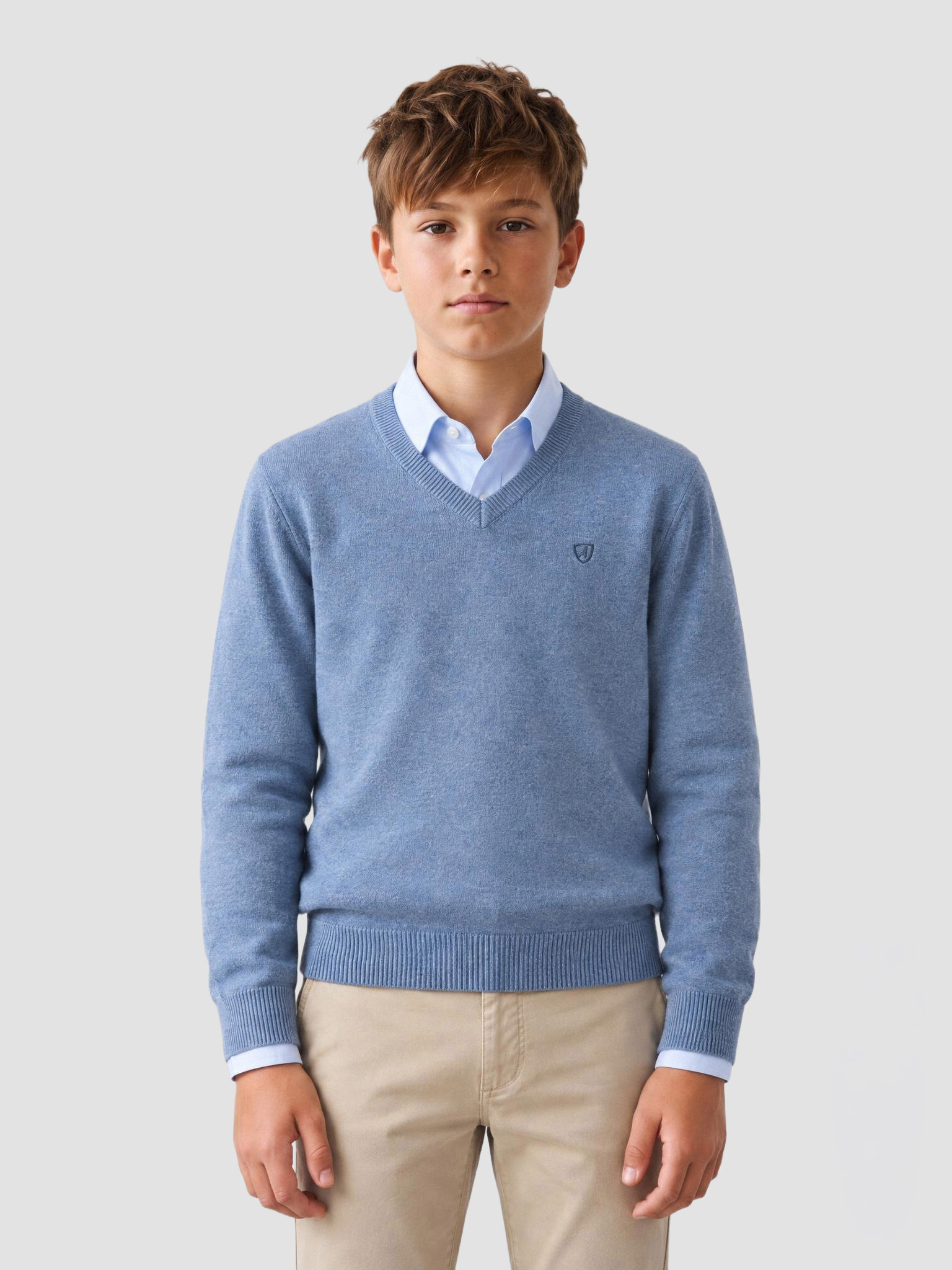 JERSEY V-NECK KIDS AZUL