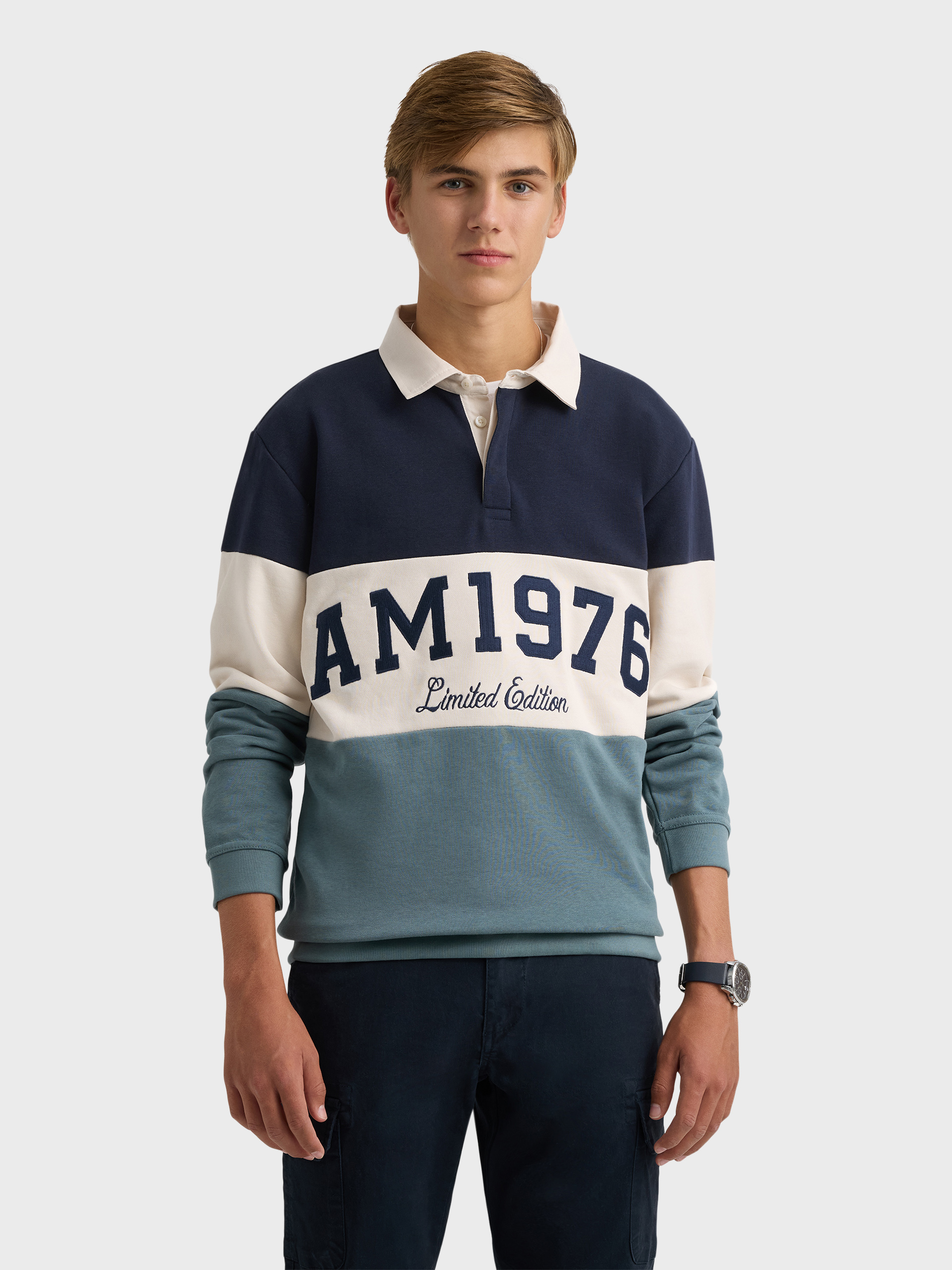 SUDADERA POLO 1976 AZUL MARINO