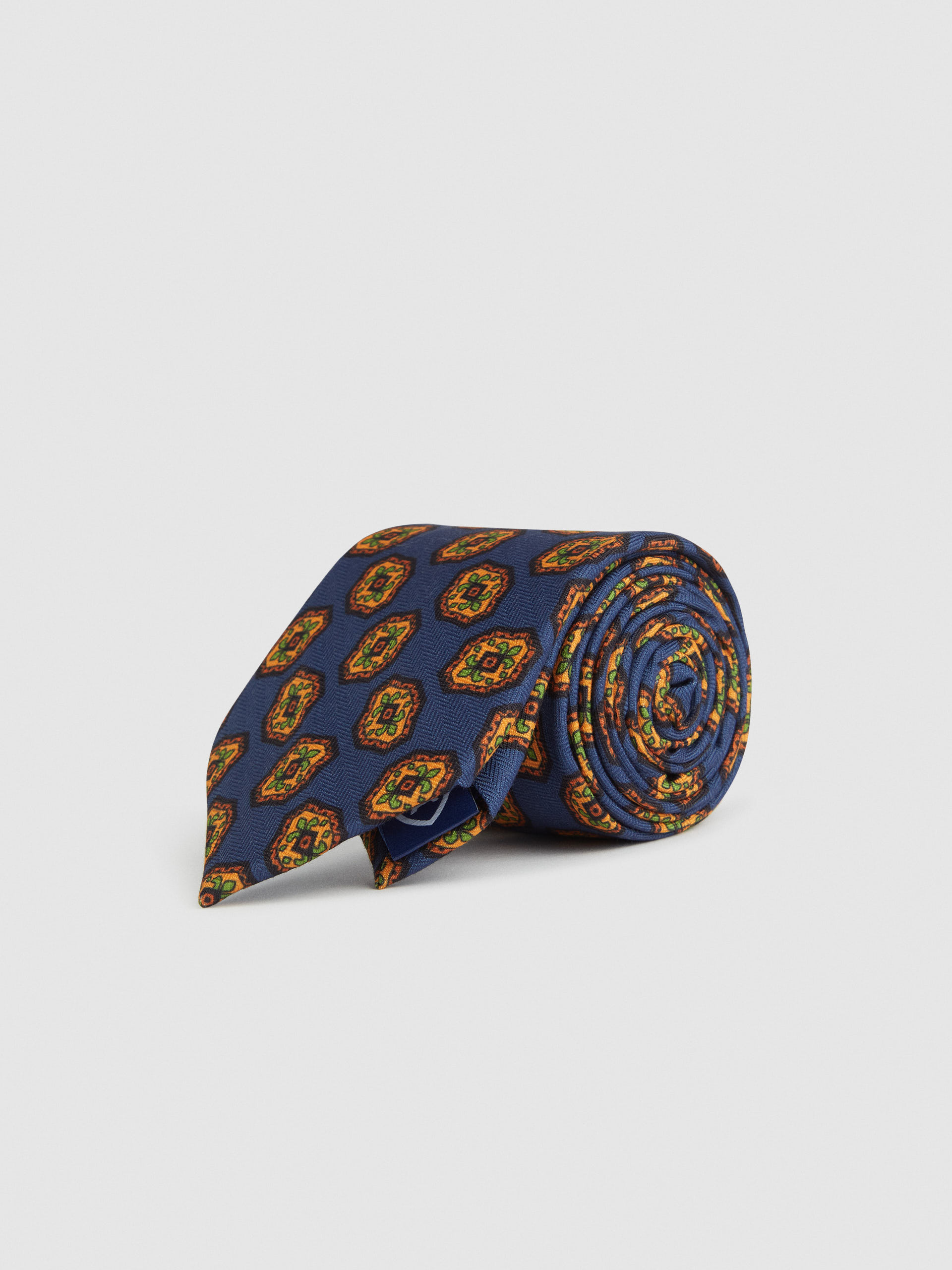 CORBATA PRINTED AZUL MARINO