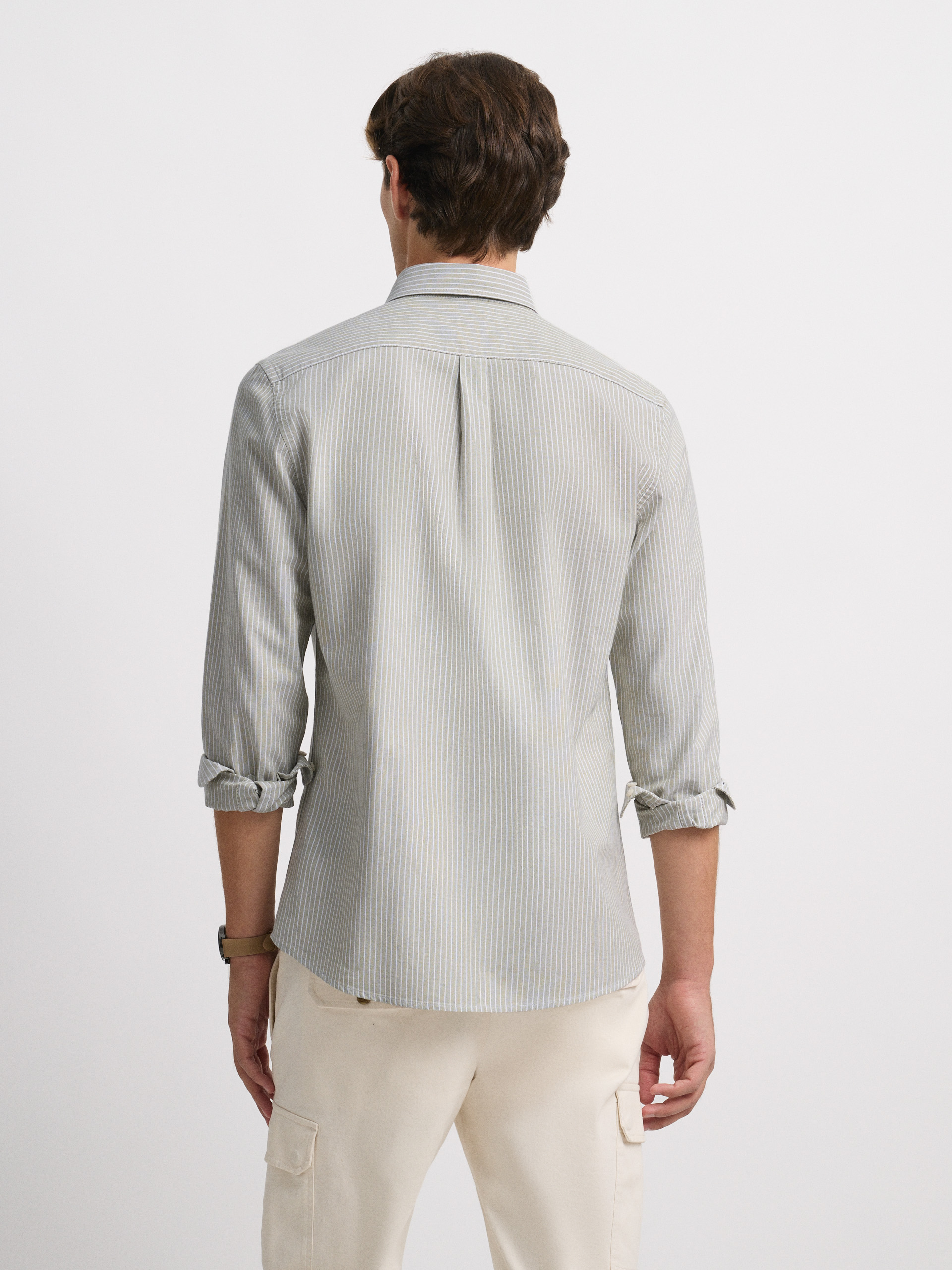 CAMISA OXFORD RAYAS DOWN