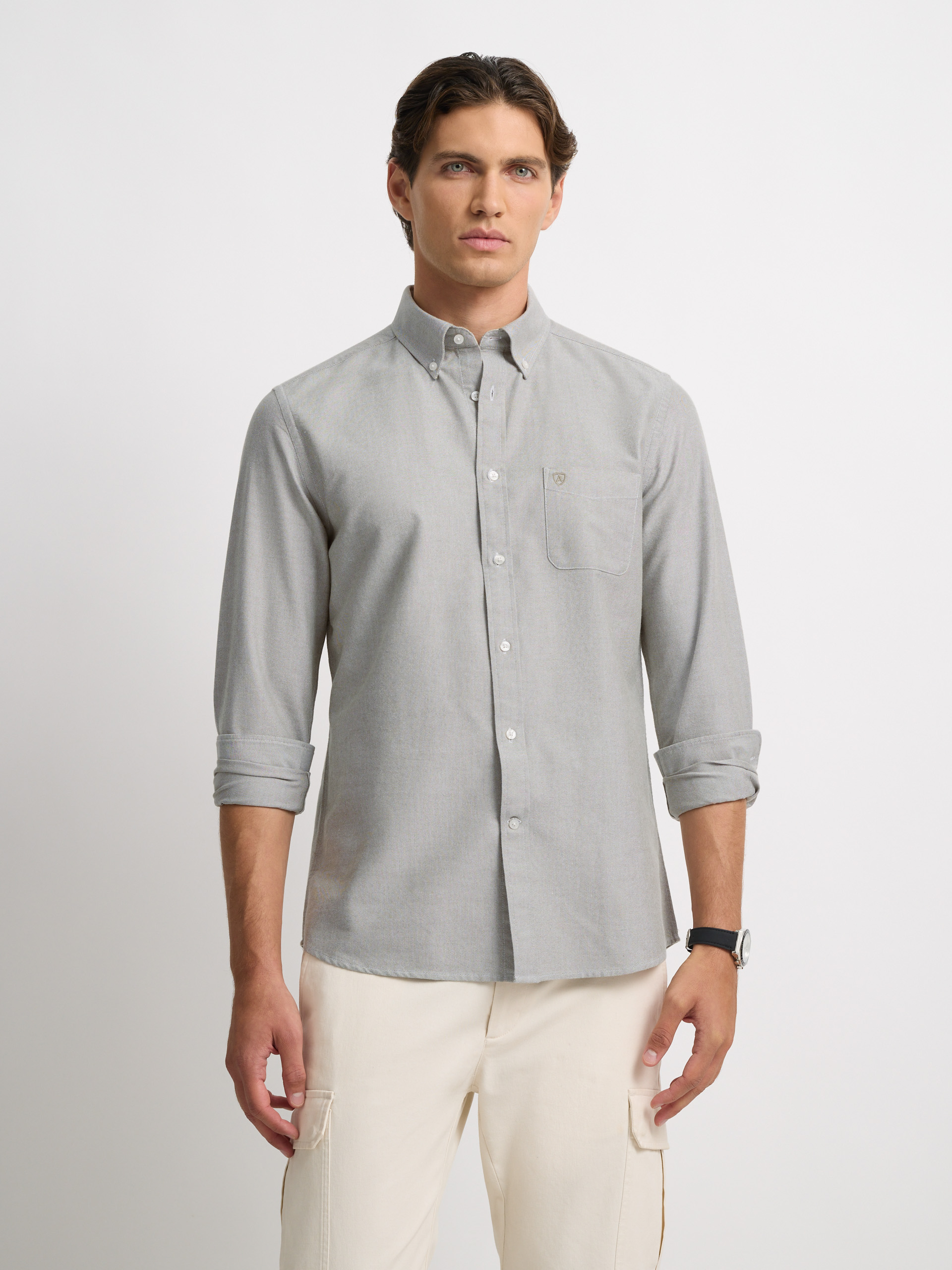 CAMISA OXFORD POCKET VERDE