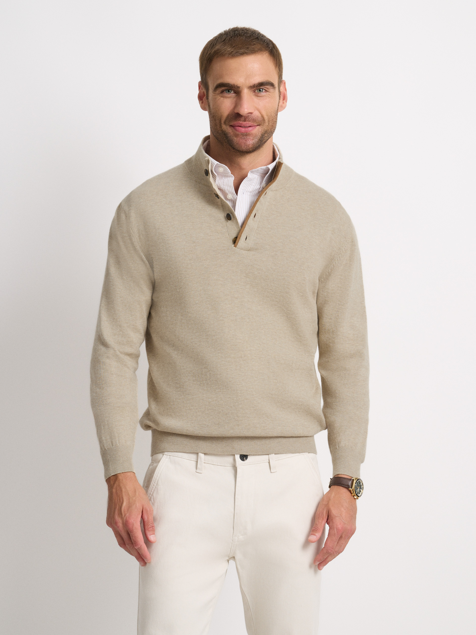 JERSEY BUTTON COLLAR CRUDO