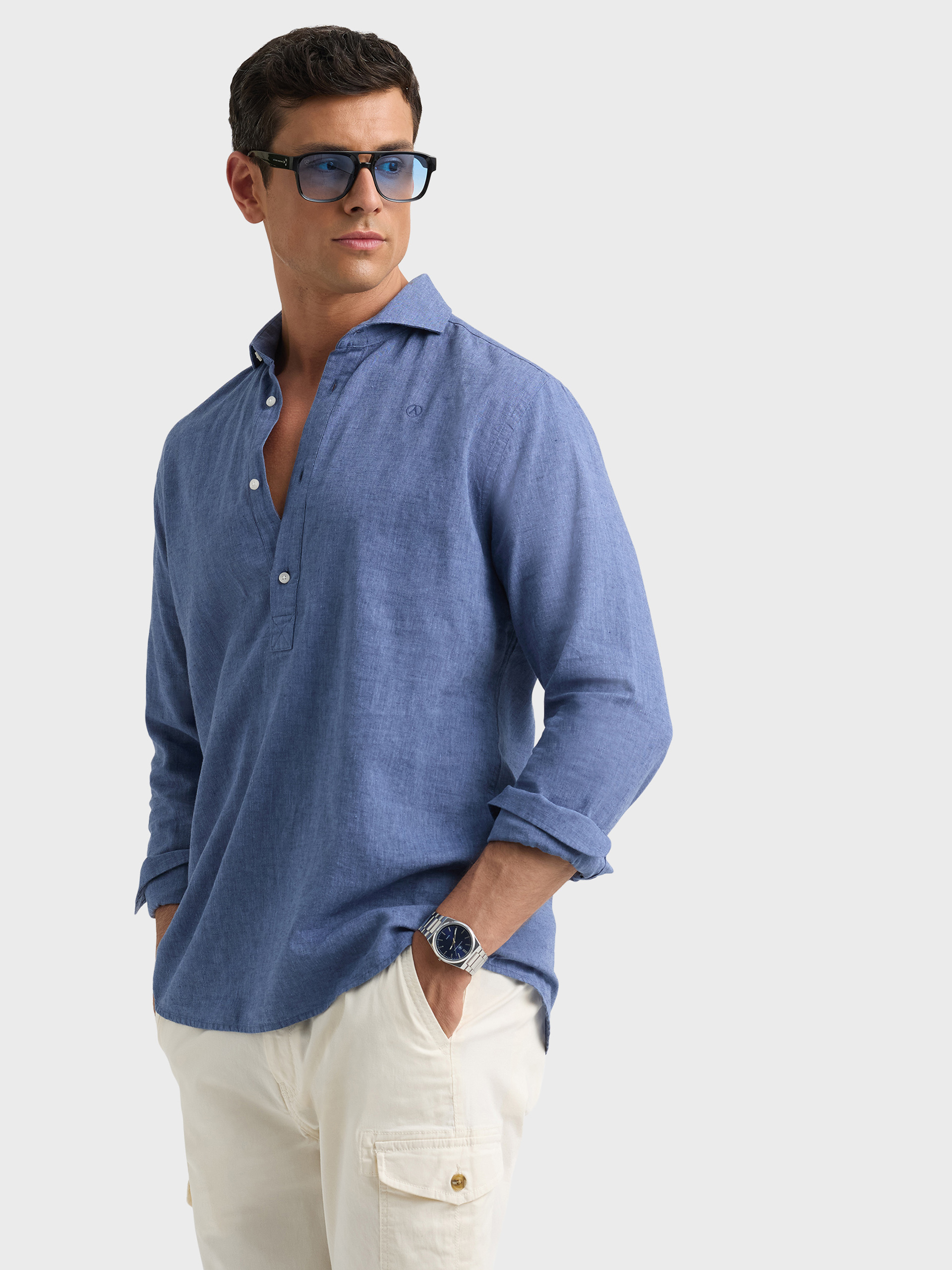 POLERA LINO JACK AZUL