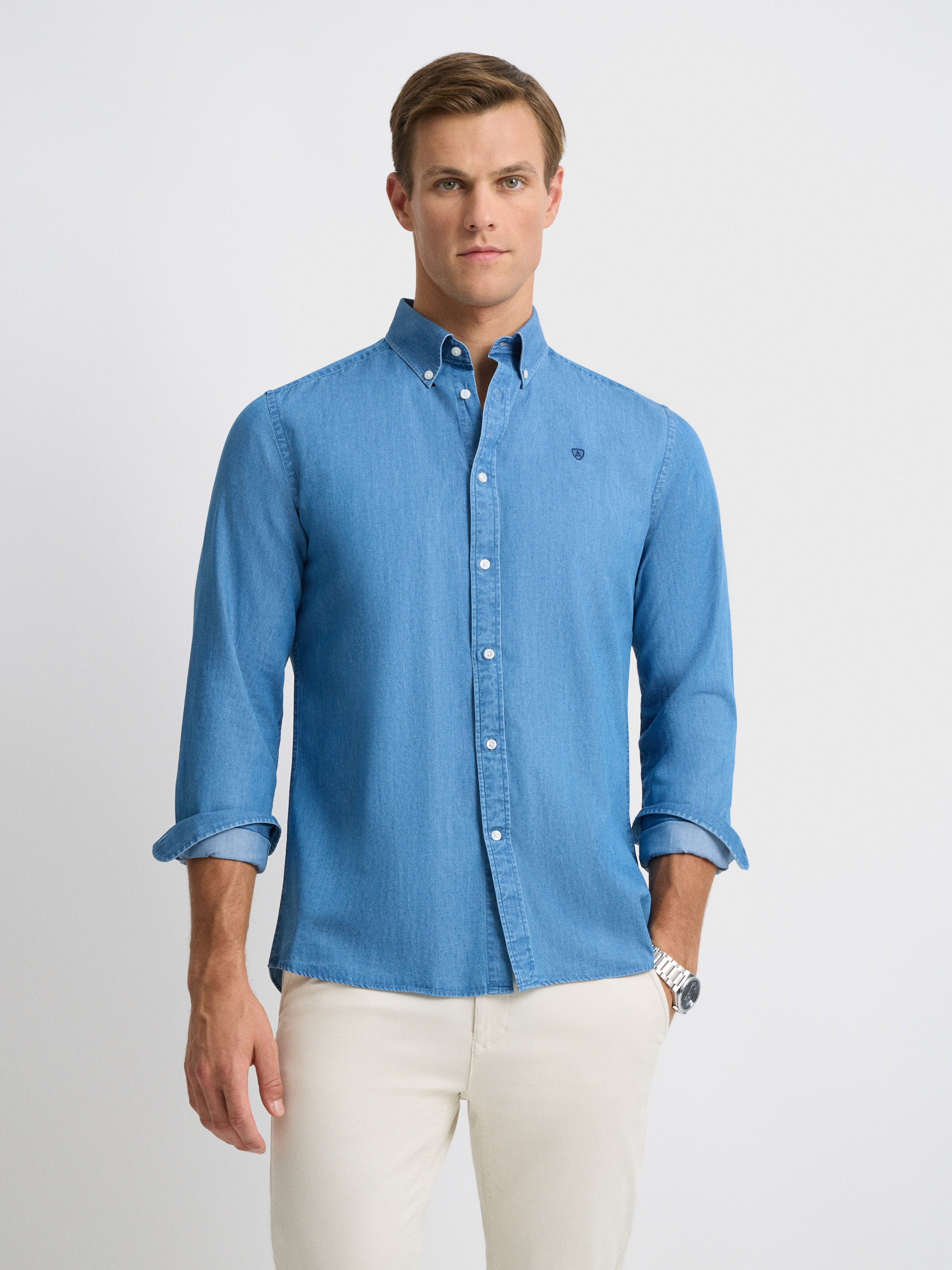 CAMISA DENIM DOWN AZUL