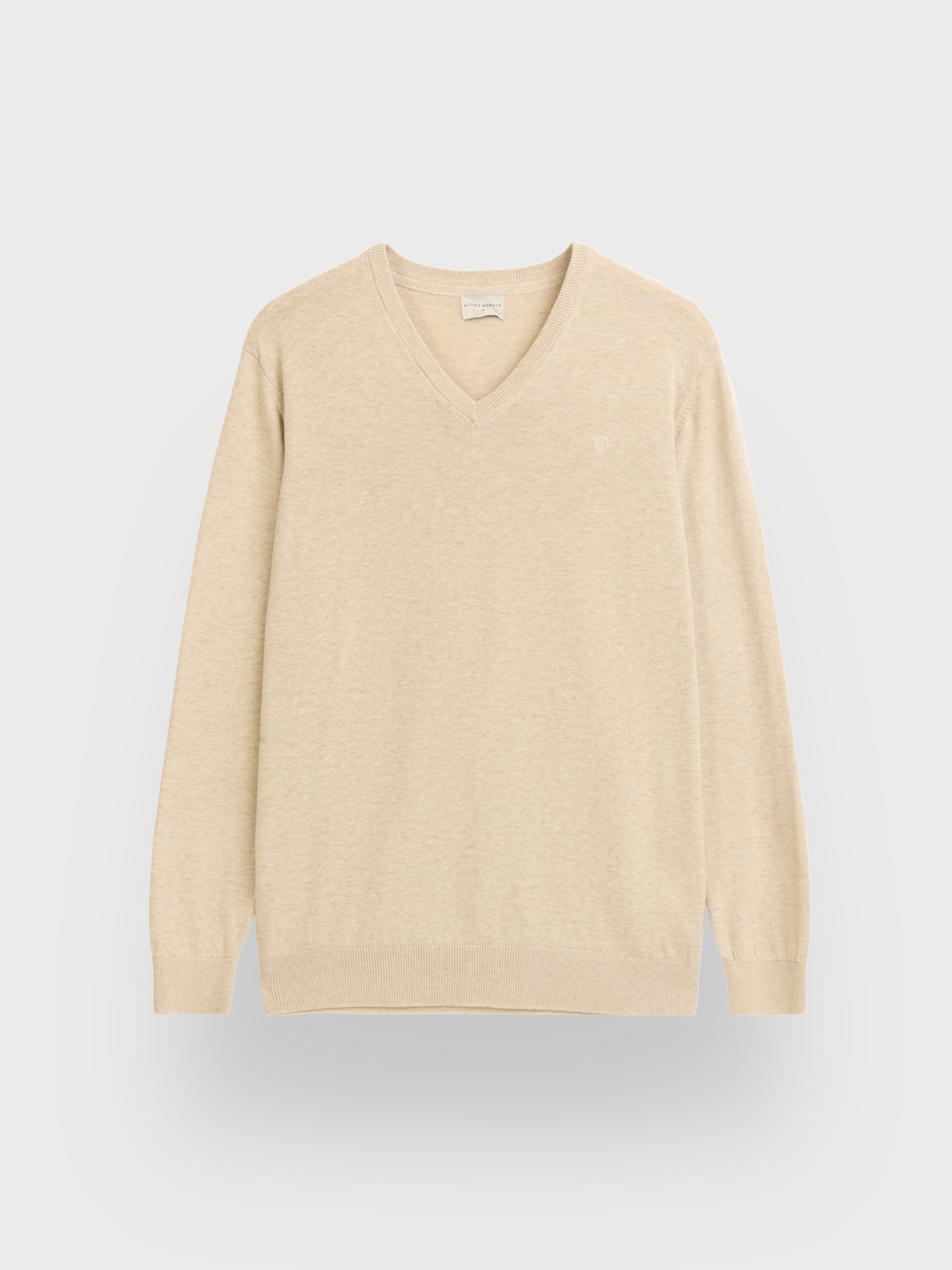 JERSEY V-NECK BEIGE